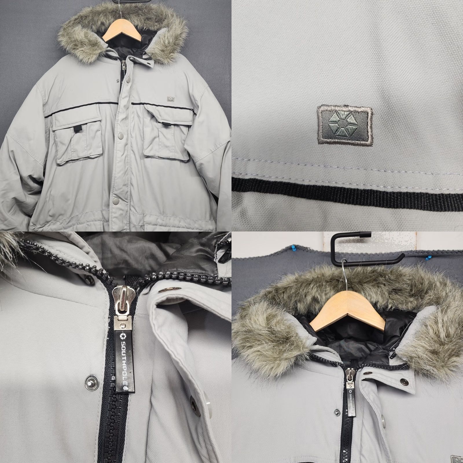 Southpole Southpole Parka Coat Winter Outdoors XL Grey Mens Size US XL / EU 56 / 4 - 9 Thumbnail