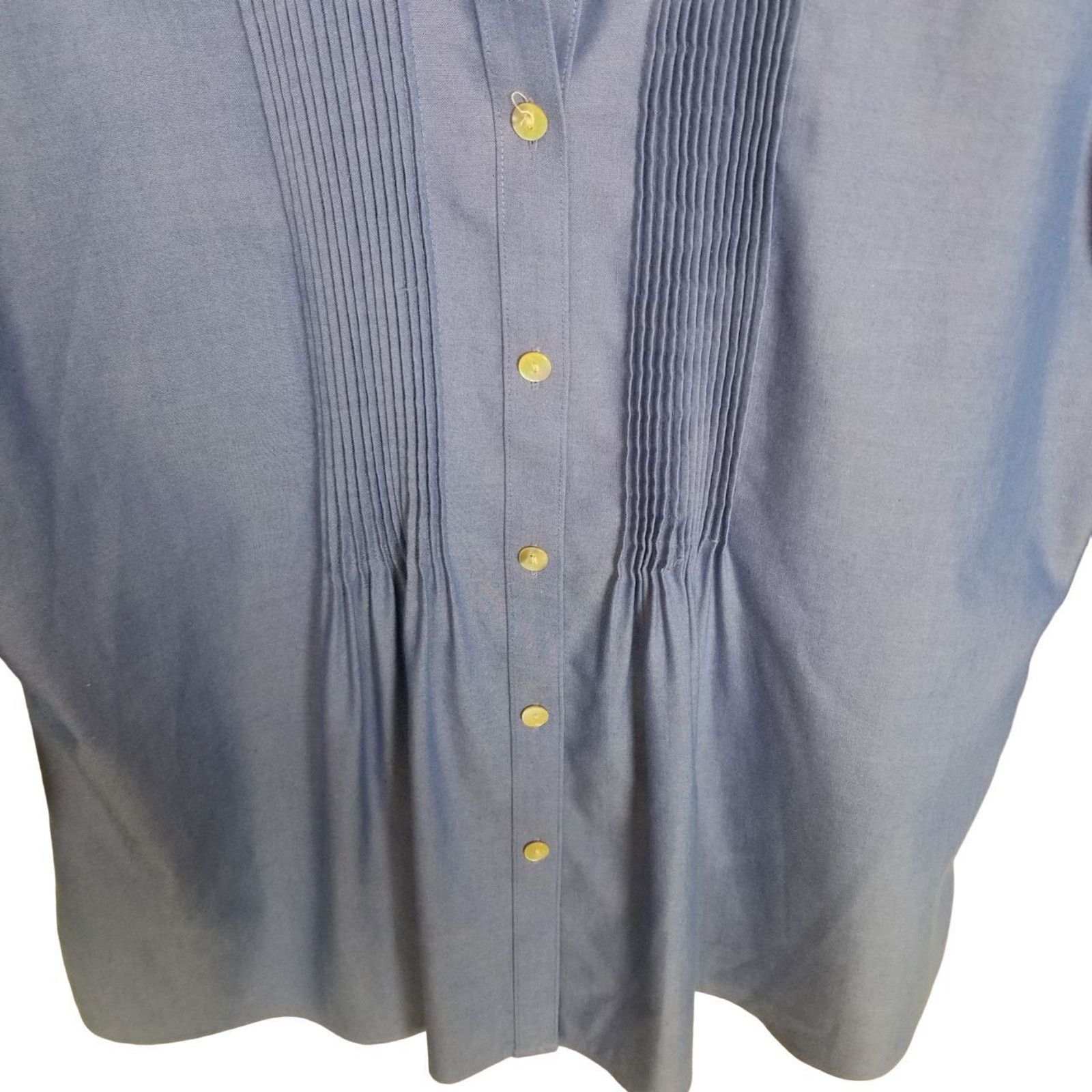 Pendleton Pendleton Womens Blouse Pintuck Classic Minimalist Shaped 8 Size M / US 6-8 / IT 42-44 - 3 Thumbnail