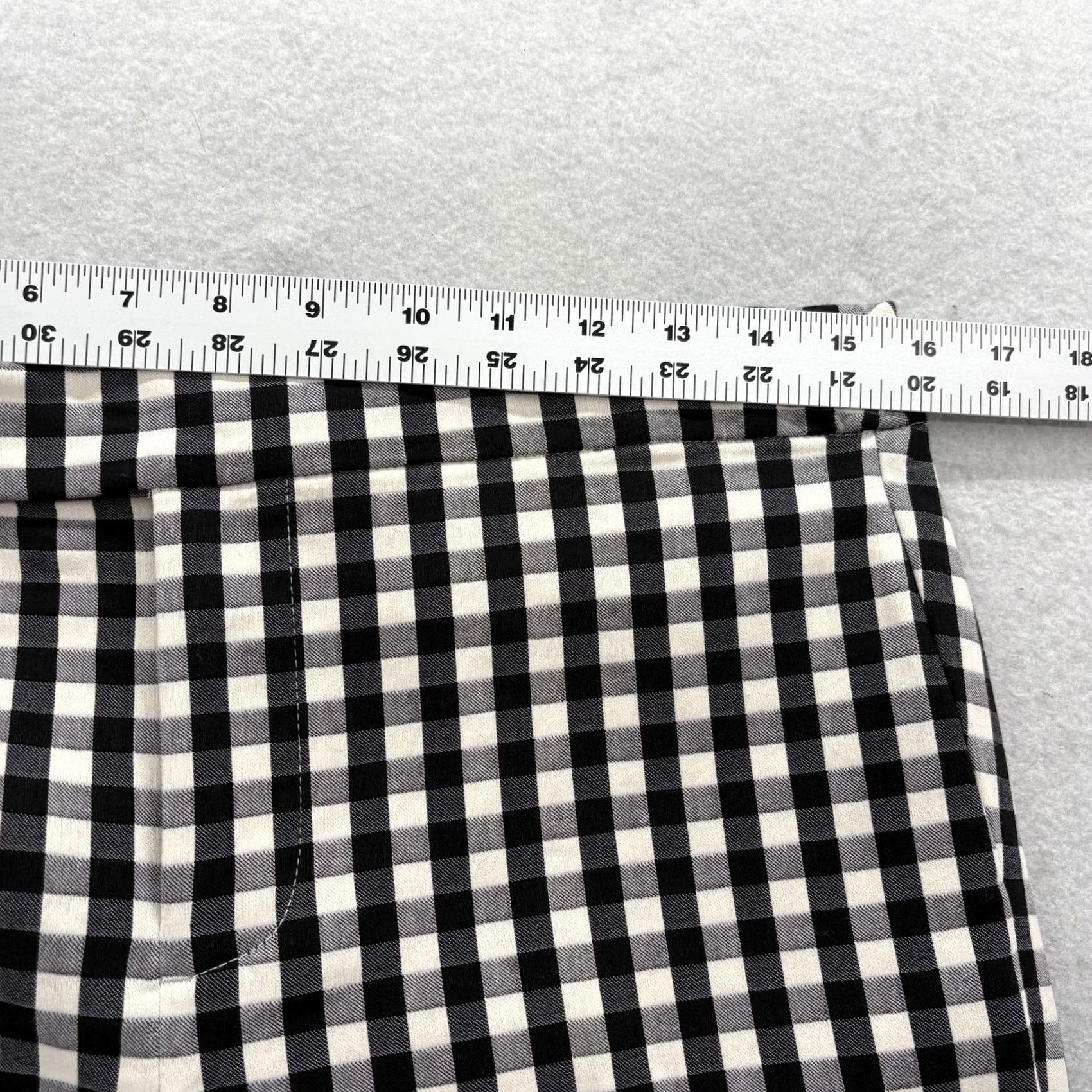 Ralph Lauren Lauren Ralph Lauren Dress Pants Womens 4 Black Gingham Check Slim Stretch Twill Pants Women Blocked by Business Casual Workwear Womens Size 27" / US 4 / IT 40 - 6 Thumbnail
