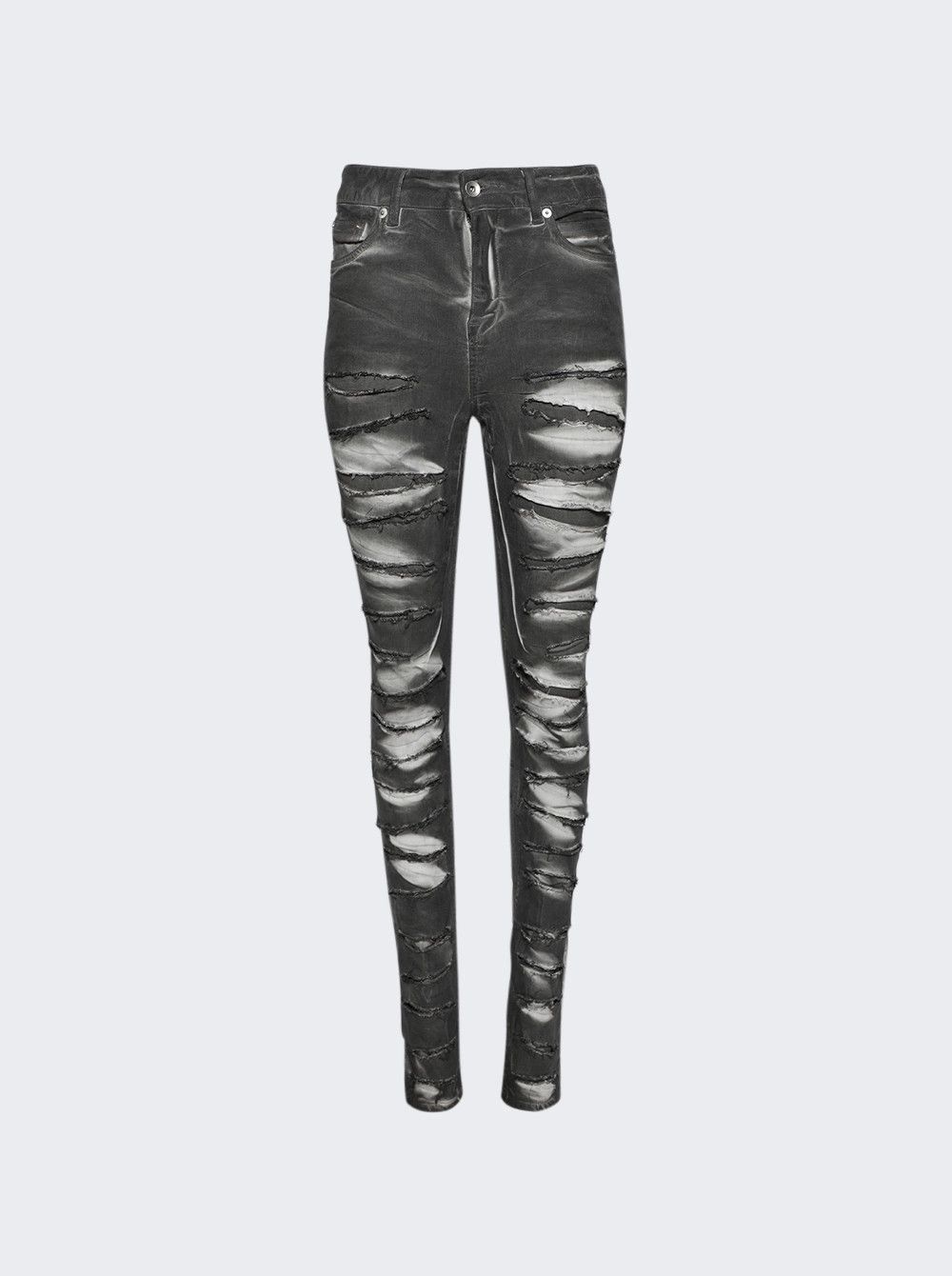 Rick Owens o1mle0426 Detroit Cut Skinny Jeans in Gray Size 28" / US 6 / IT 42 - 1 Thumbnail