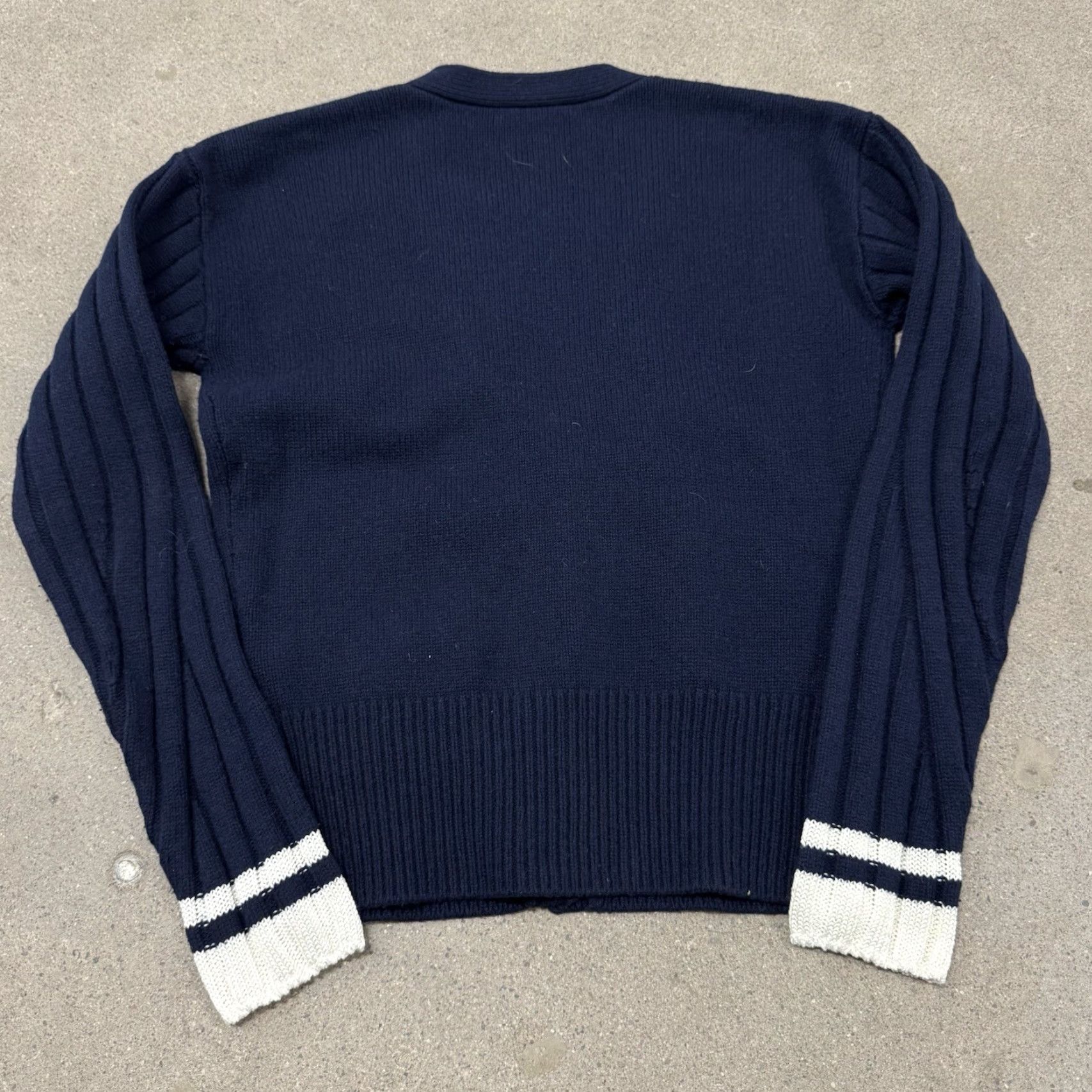 Rag & Bone RAG & BONE Navy Blue White Cardigan Sweater Women's XS Regular Size XS / US 0-2 / IT 36-38 - 6 Thumbnail