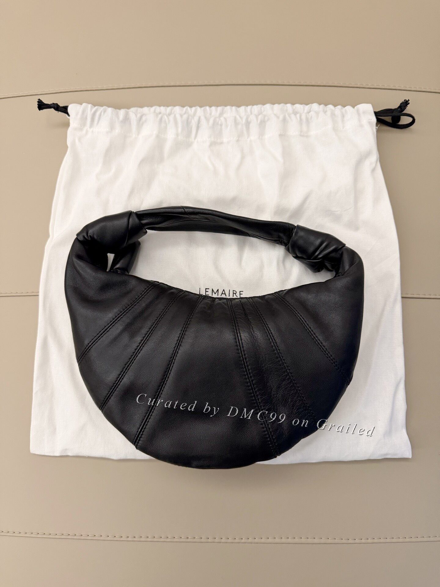 Lemaire Lemaire Black Croissant Hobo Bag Size ONE SIZE - 2 Thumbnail