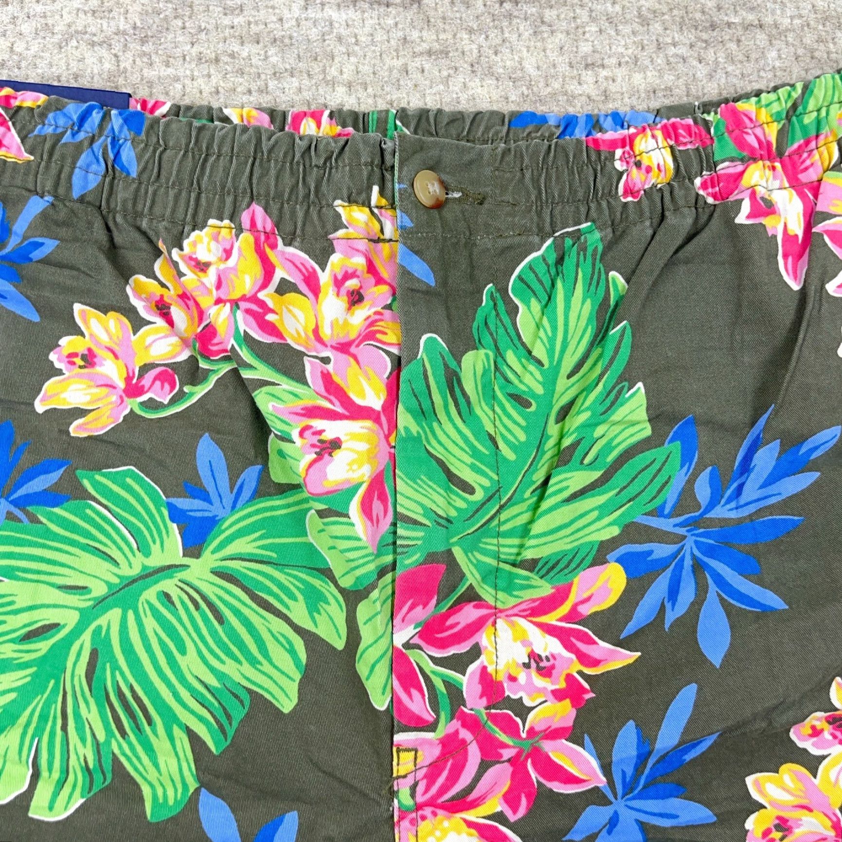 Polo Ralph Lauren Polo Ralph Lauren Swim Trunks Men 2XB Green Pink Floral Stretch Classic Fit Size US XXL / EU 58 / 5 - 6 Thumbnail
