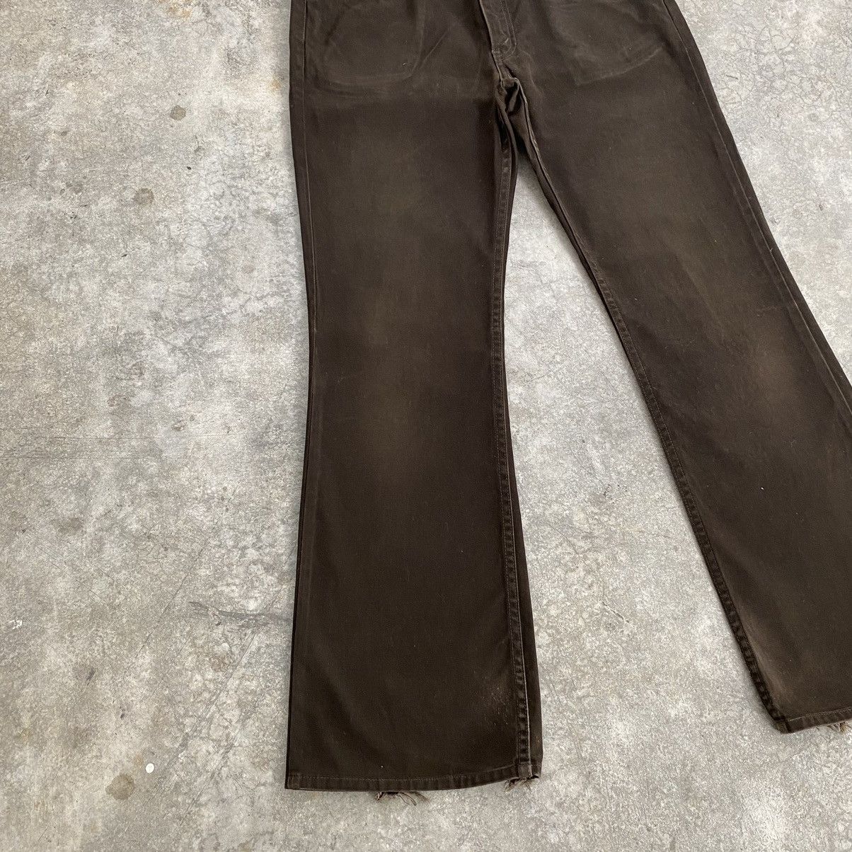 Levi's Size 33x30 Vintage Levis 517 Brown Bootcut Flared Jeans Size US 33 - 5 Thumbnail