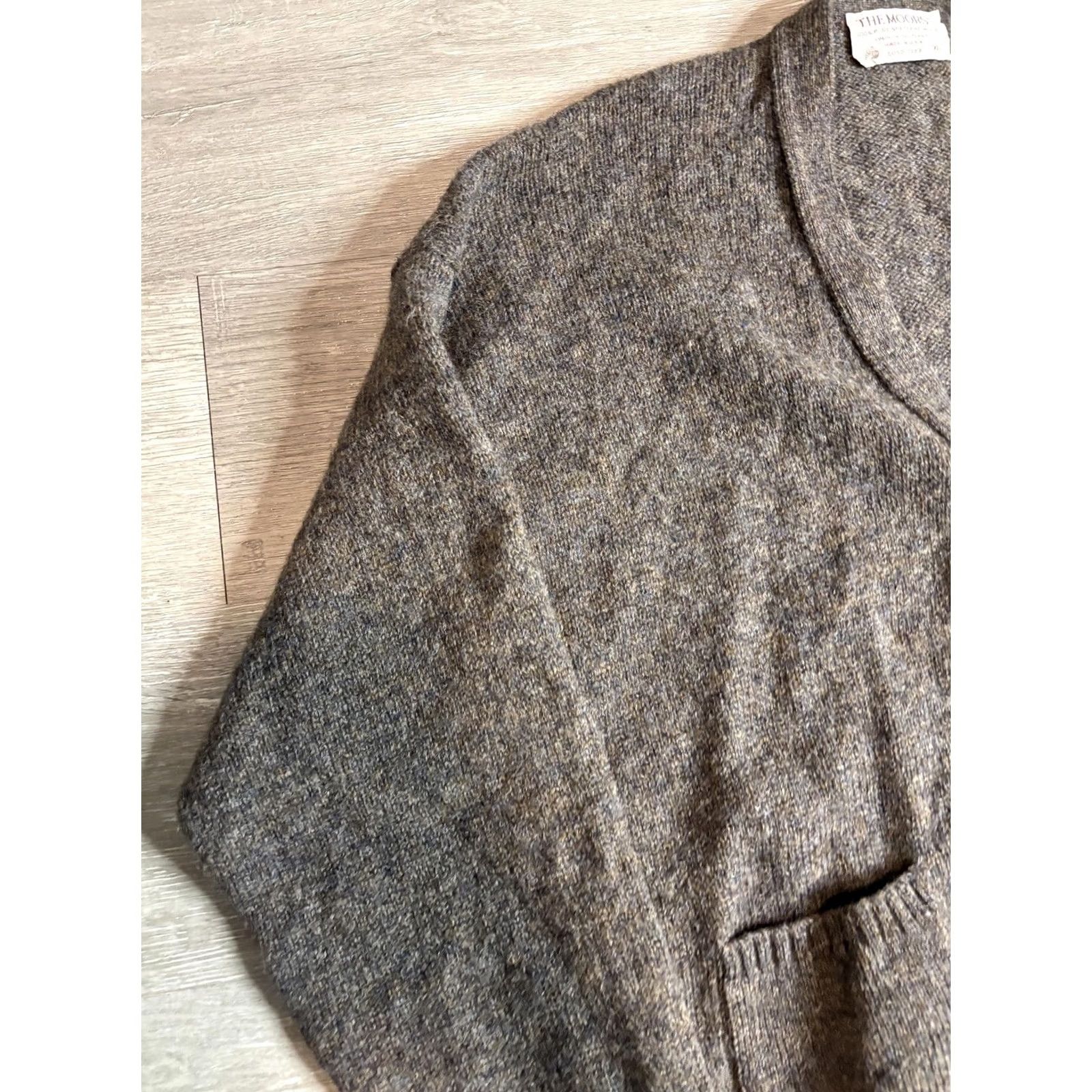Vintage VINTAGE Lord Jeff Cardigan Sweater Mens XL Gray Wool Button Front Pockets 70s IR Made USA Size US XL / EU 56 / 4 - 2 Thumbnail
