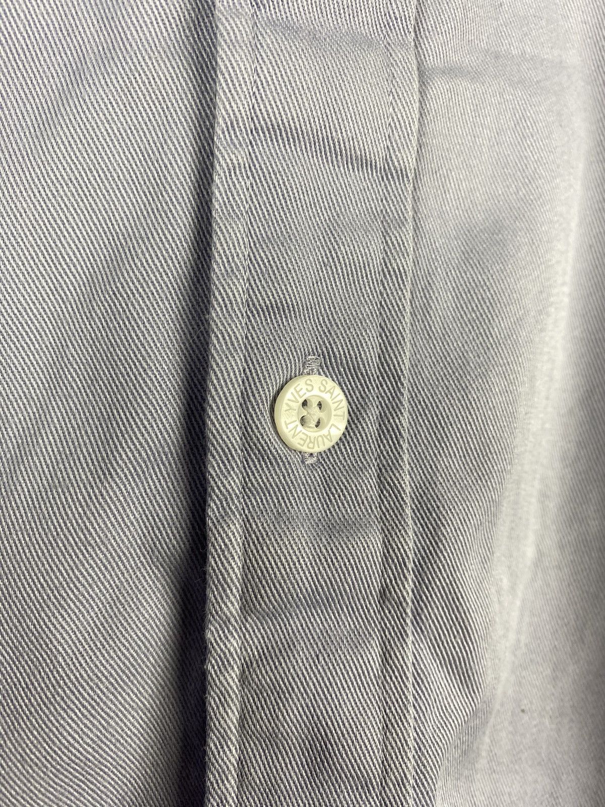 Vintage × Yves Saint Laurent Yves Saint Laurent YSL vintage heavy cotton button up shirt Size US XL / EU 56 / 4 - 12 Thumbnail