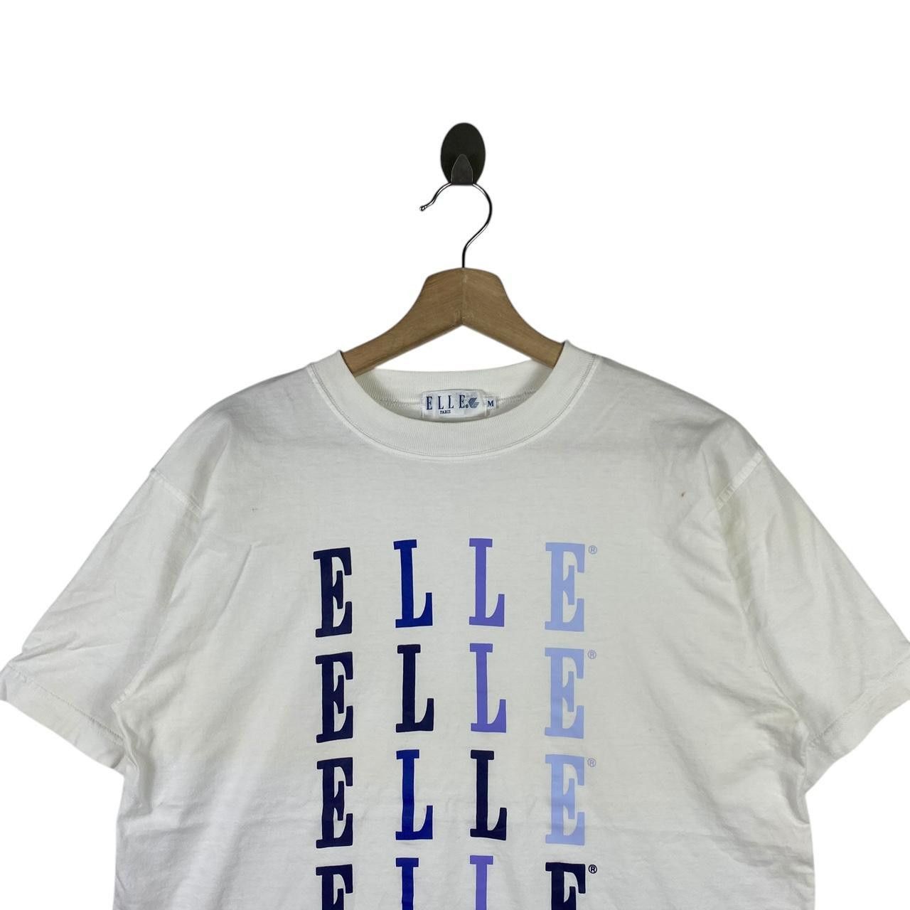 Vintage Vintage 90’ ELLE PARIS MAGAZINE Multiple Logo Tee Shirt Top Size M / US 6-8 / IT 42-44 - 2 Thumbnail