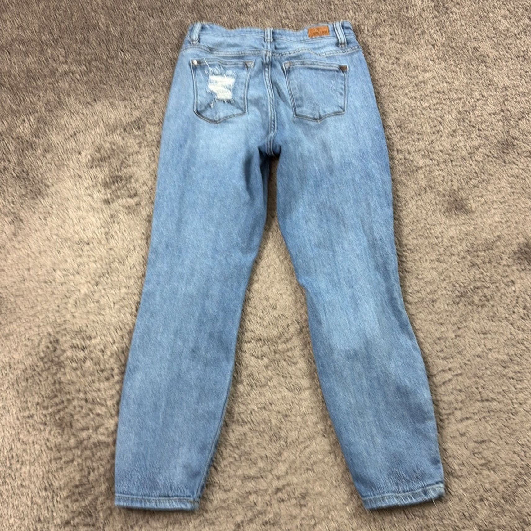 Denime Judy Blue Jeans Womens 5 26x28 Blue Distressed Stretch Light Wash Denim Womens Size 27" / US 4 / IT 40 - 7 Thumbnail