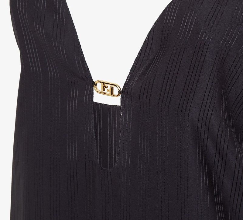 Fendi o1loc1c1024 FY1282 Silk Top in Black Size US S / EU 44-46 / 1 - 3 Thumbnail