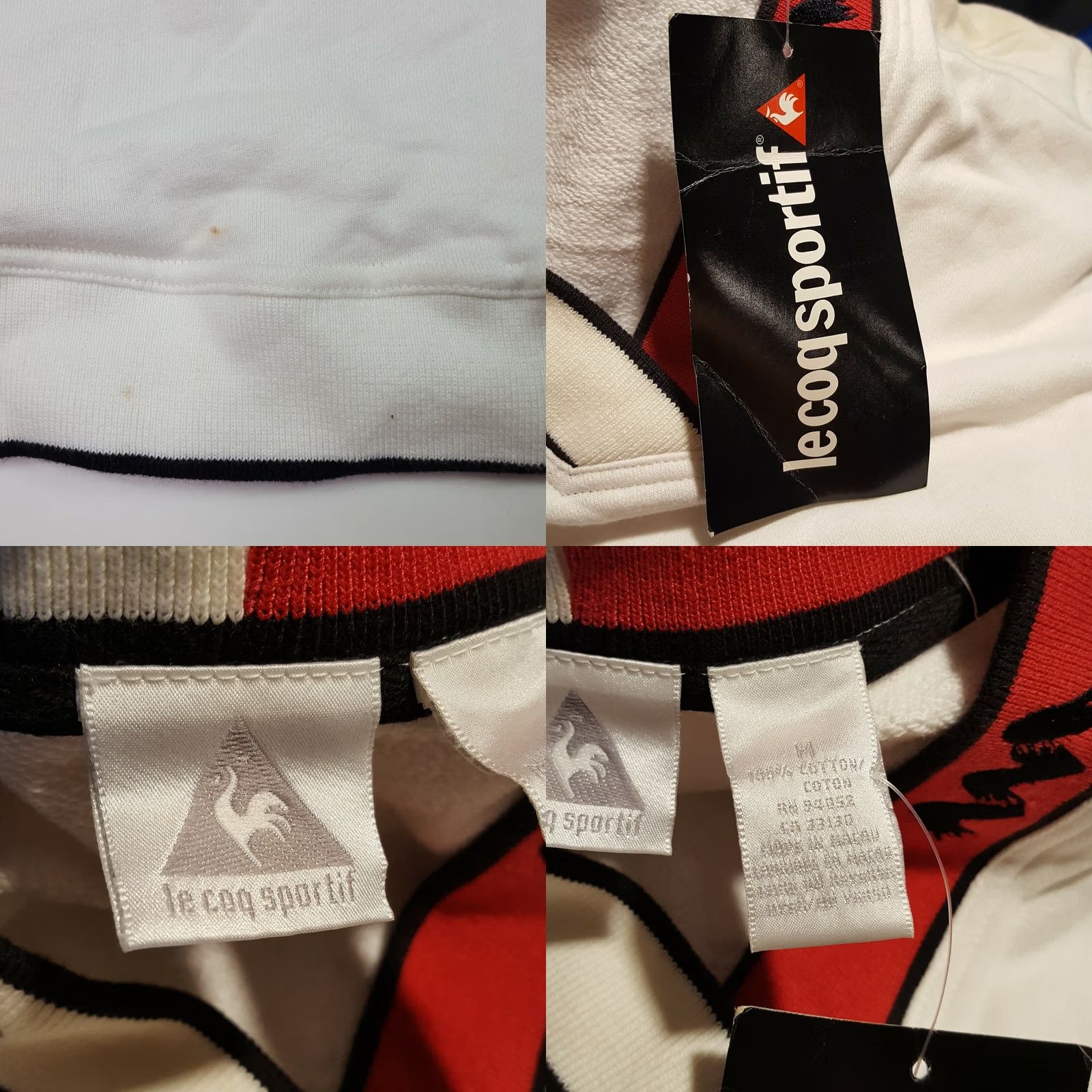 Le Coq Sportif VINTAGE Le Coq Sportif Mens Pullover Sweatshirt M White 80s 90s College Tennis Golf Retro Graphic Print Size US M / EU 48-50 / 2 - 8 Thumbnail