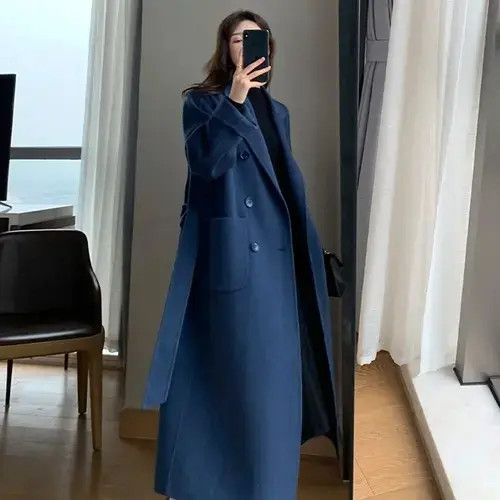 Aran Isles Knitwear × Japanese Brand Sweater Winter Woolen Long Coat Casual Women Size ONE SIZE - 2 Thumbnail