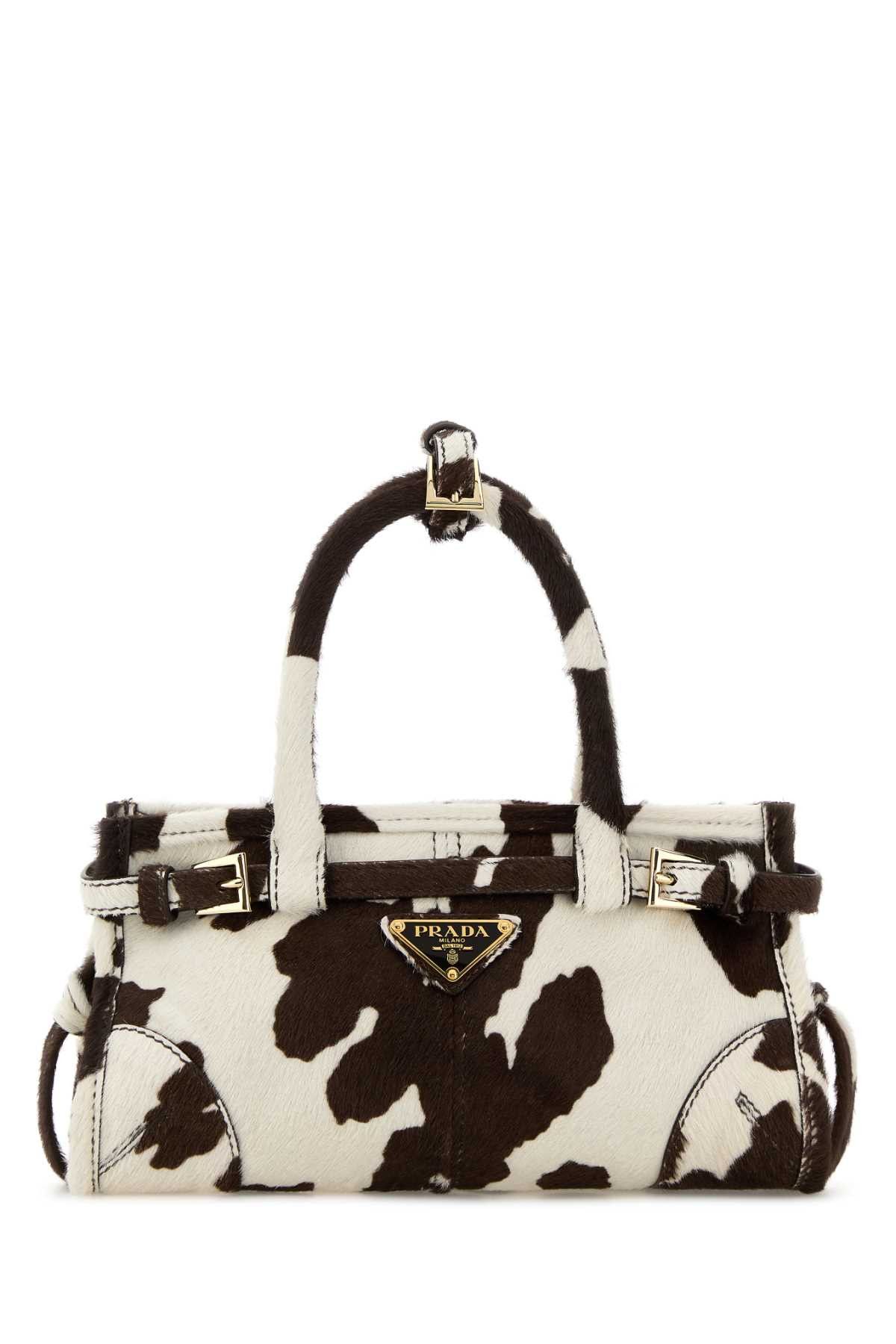 Printed Calf Hair Mini Prada Bonnie Handbag
