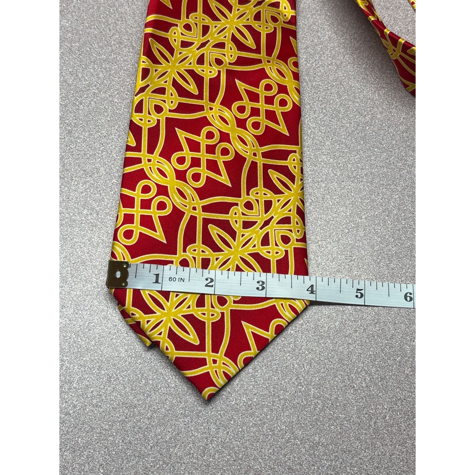 Other SetaZone Red and Yellow Silk Tie Size ONE SIZE - 4 Thumbnail