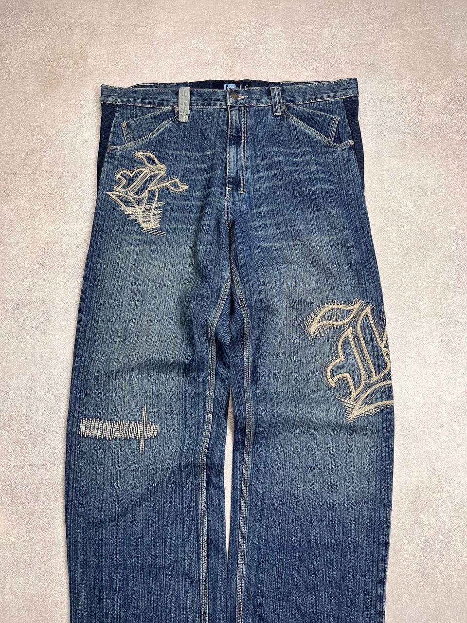 Other VINTAGE KARL KANI BAGGY EMBROIDERY JEANS Y2K RARE 34 Size US 34 / EU 50 - 2 Thumbnail