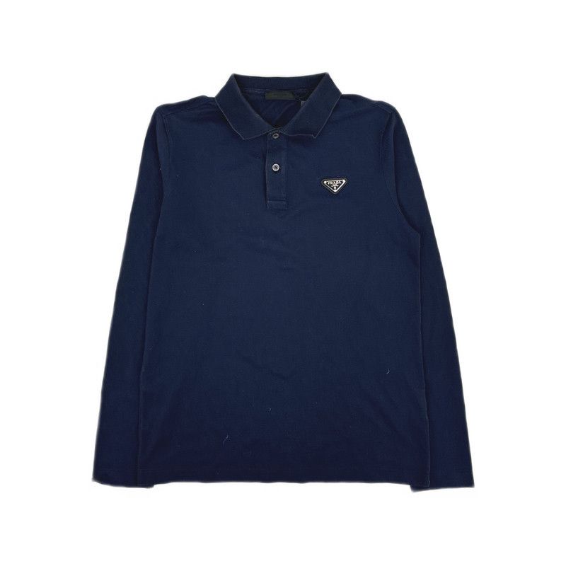 Prada Prada Stylish Casual Polo Shirt Navy Blue Size US L / EU 52-54 / 3 - 1 Thumbnail
