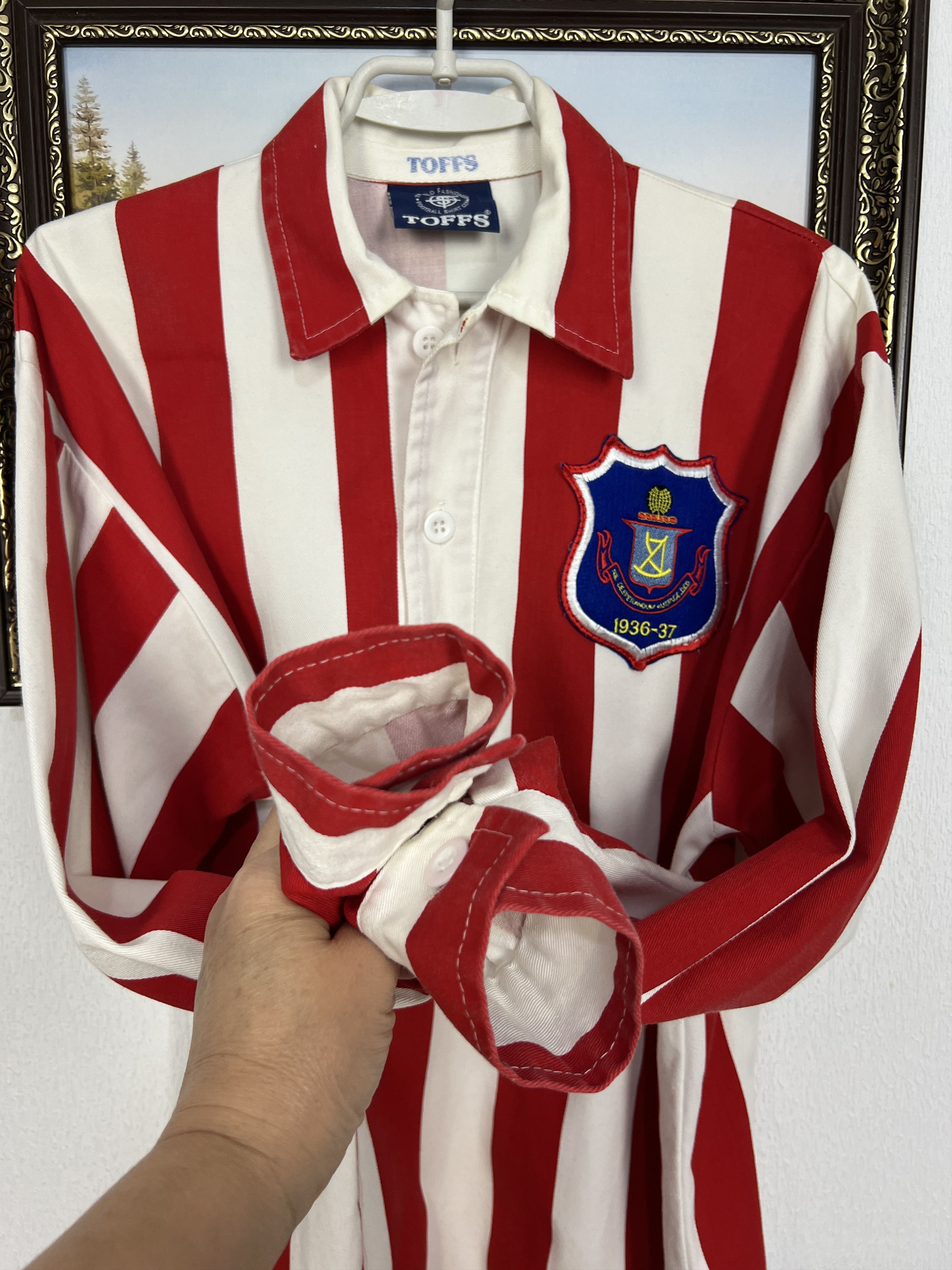 Toffs Sunderland football shirt Retro Replica Soccer Jersey Trikot Size US L / EU 52-54 / 3 - 5 Thumbnail