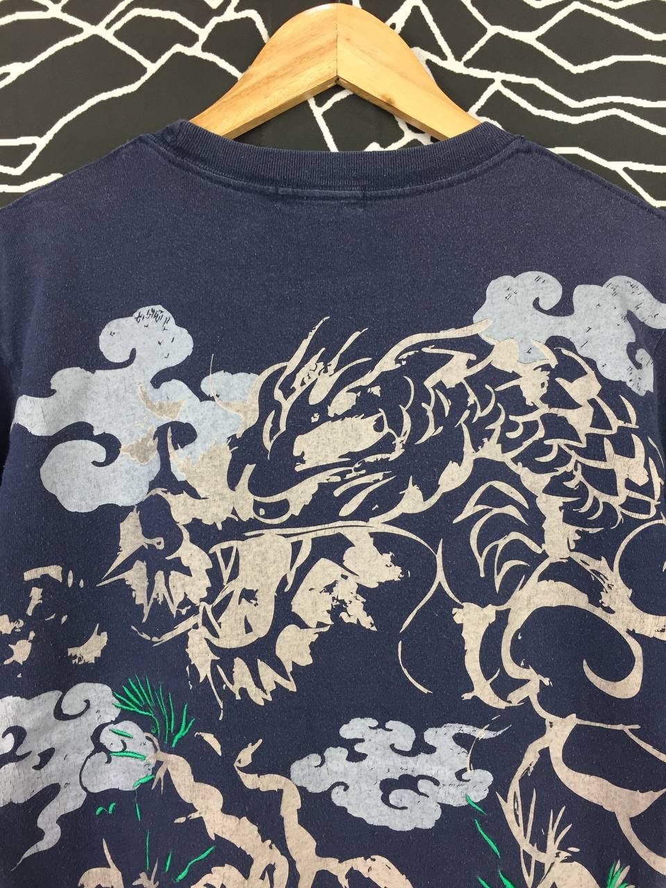 Japanese Brand Vtg Japanese Traditional Sukajan Dragon All Over Print Tee Size US M / EU 48-50 / 2 - 5 Thumbnail