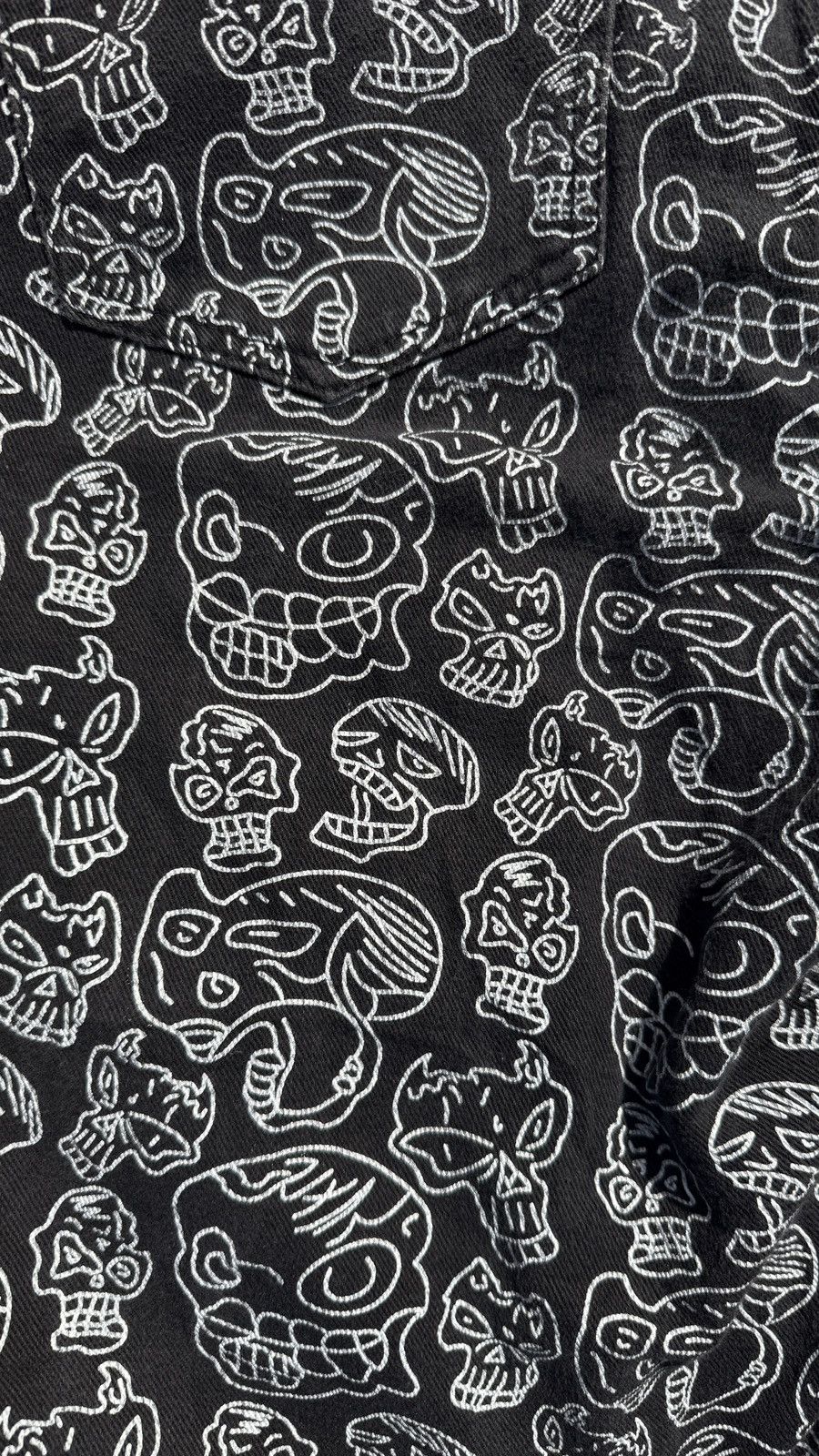 Other Black Graphic Skull Pants - Streetwear / Casual Fit Size US 34 / EU 50 - 10 Thumbnail
