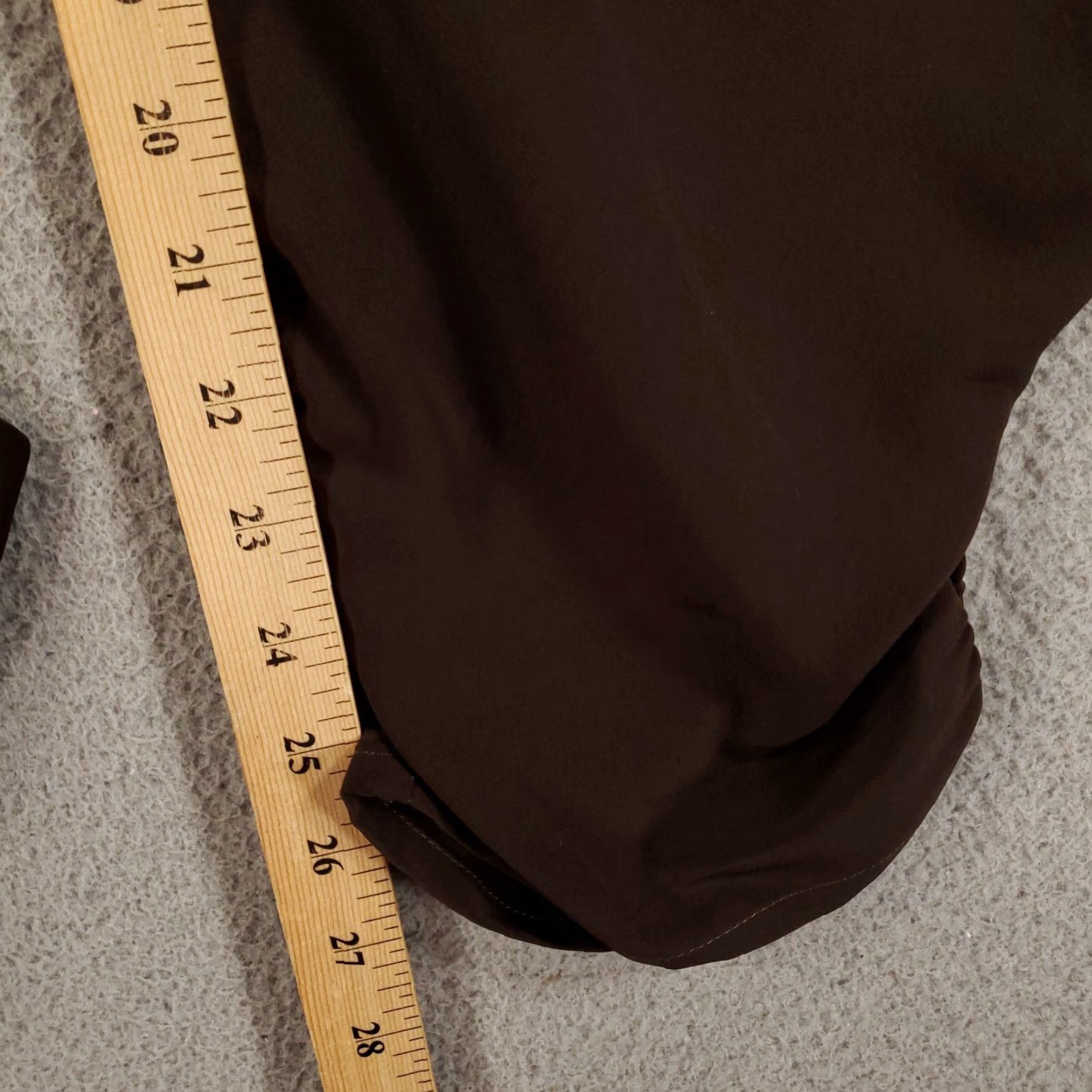 Vintage Chicos Pants Womens Large Brown Ruched Ankle Lightweight Tapered Regular Flat Front Zip Pockets Casual City Preppy Classic Size 36" / US 14 / IT 50 - 5 Thumbnail