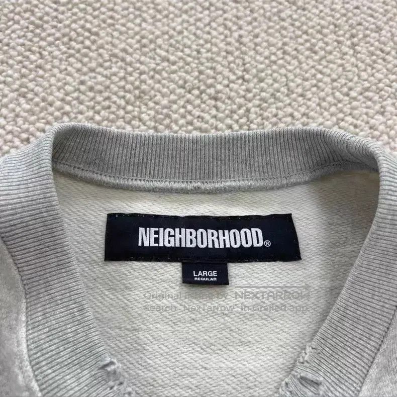 Neighborhood Neighborhood Destroyed Washed Patch Crewneck Sweatshirt Size US L / EU 52-54 / 3 - 5 Thumbnail