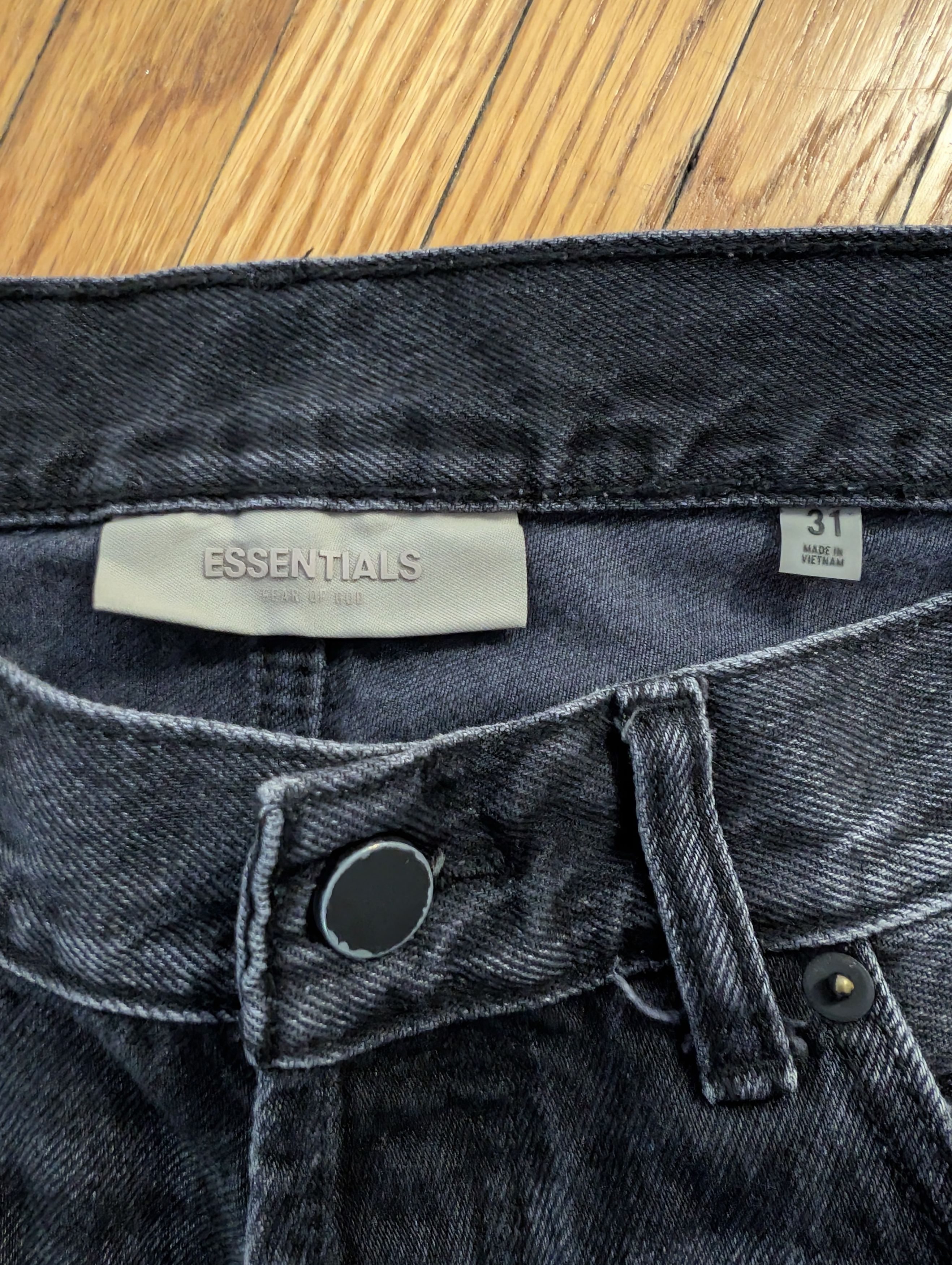 Essentials Essentials Fear Of God washed black denim Size US 31 - 4 Thumbnail