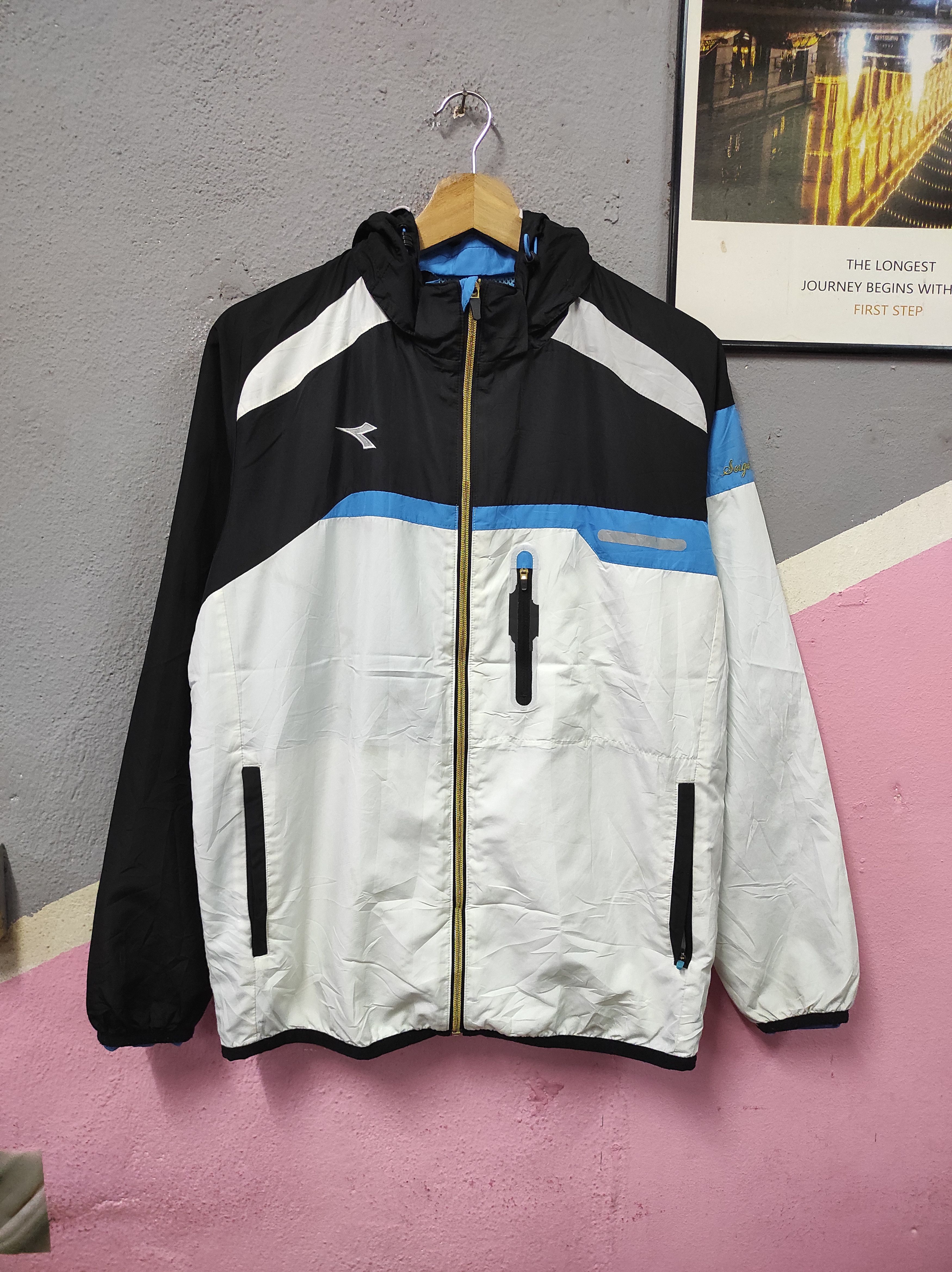 Diadora × Japanese Brand DIADORA OSHUKAN TENNIS TEAM LIGHT JACKET HOODED Size US M / EU 48-50 / 2 - 2 Thumbnail