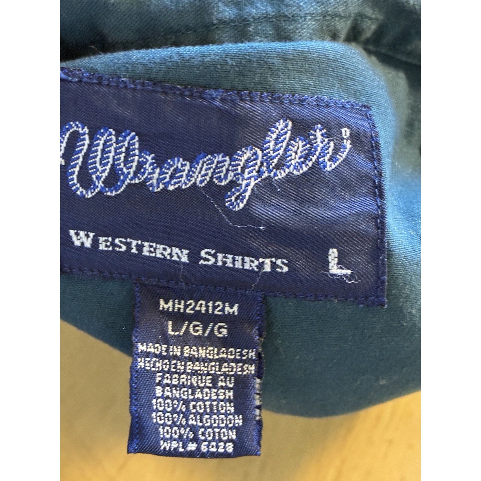 Wrangler Vtg 90s Wrangler Western Button Down Shirt L Color Block Size US L / EU 52-54 / 3 - 5 Thumbnail