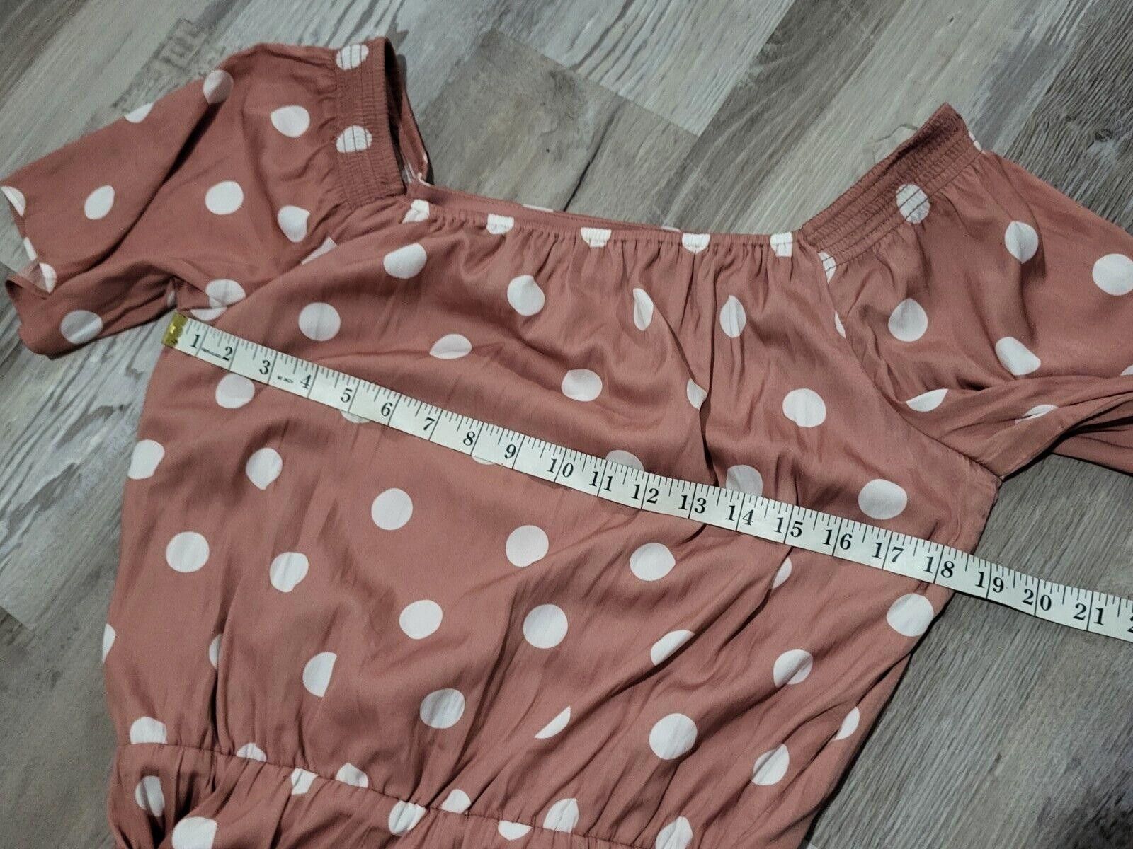 Designer Versona Jumper Medium Pink Polka Dot Pants Belt Romper Size 32" / US 10 / IT 46 - 6 Thumbnail