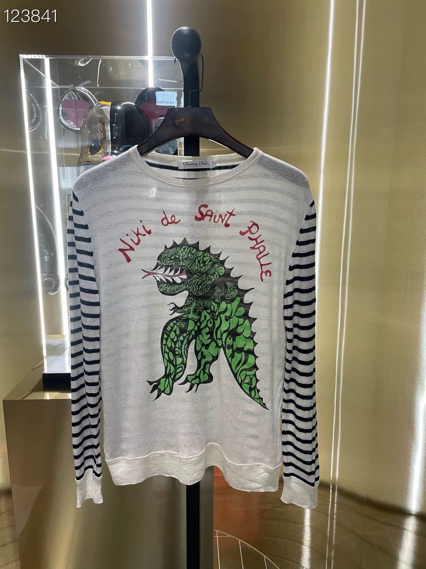 Dior Dior Dinosaur Embroidery Striped Knit Size S / US 4 / IT 40 - 1 Thumbnail