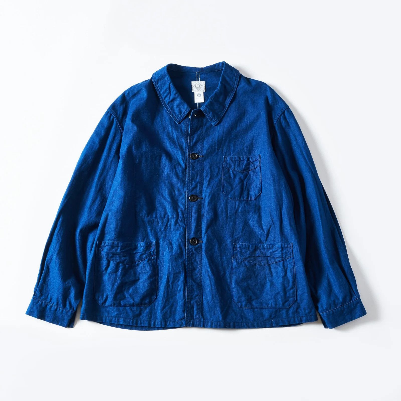Post Overalls POS-Travail : cotton/linen sheeting indigo Sale price Size US L / EU 52-54 / 3 - 2 Thumbnail