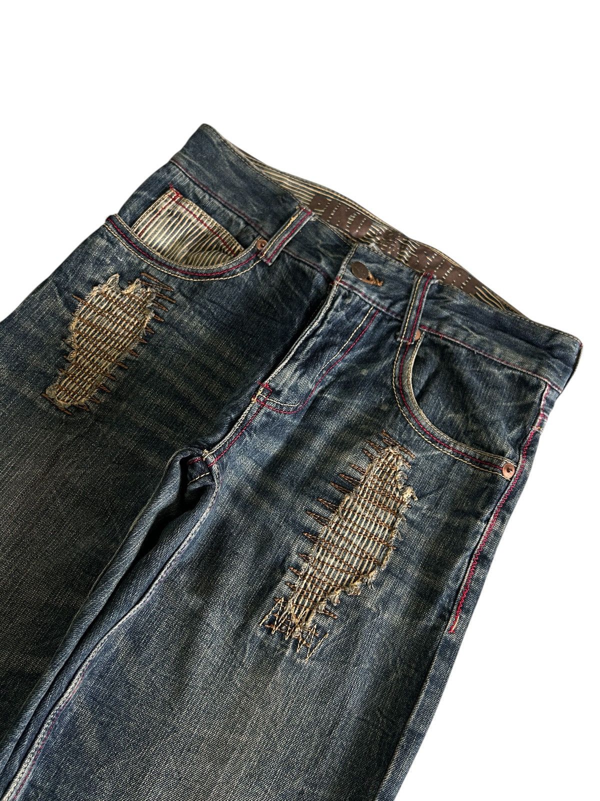 Japanese Brand × Vintage Vintage PIKO SURF "Aloha" Distressed Regular Fit Jeans Size US 31 - 5 Thumbnail