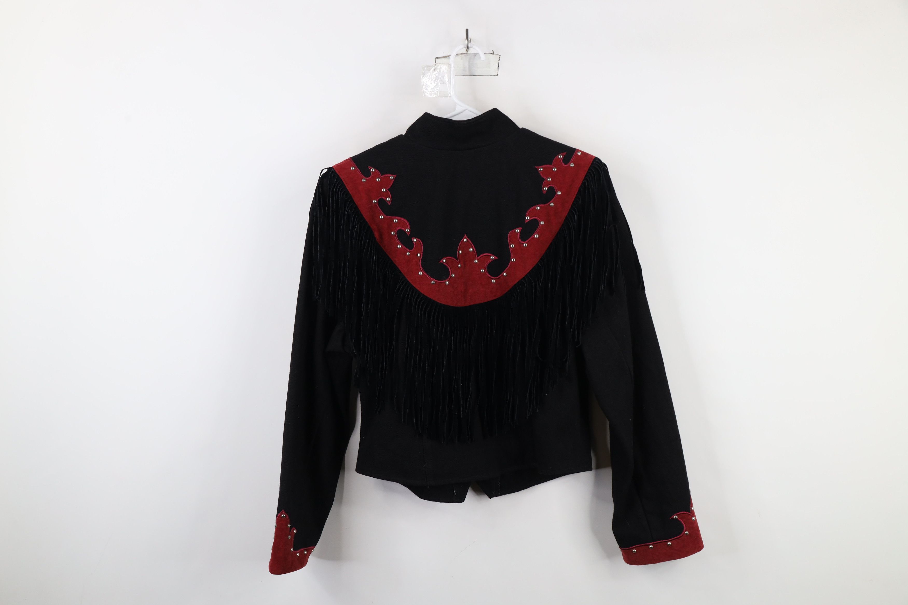 Vintage Vintage 90s Rockabilly Suede Fringed Denim Jacket USA Size L / US 10 / IT 46 - 12 Thumbnail