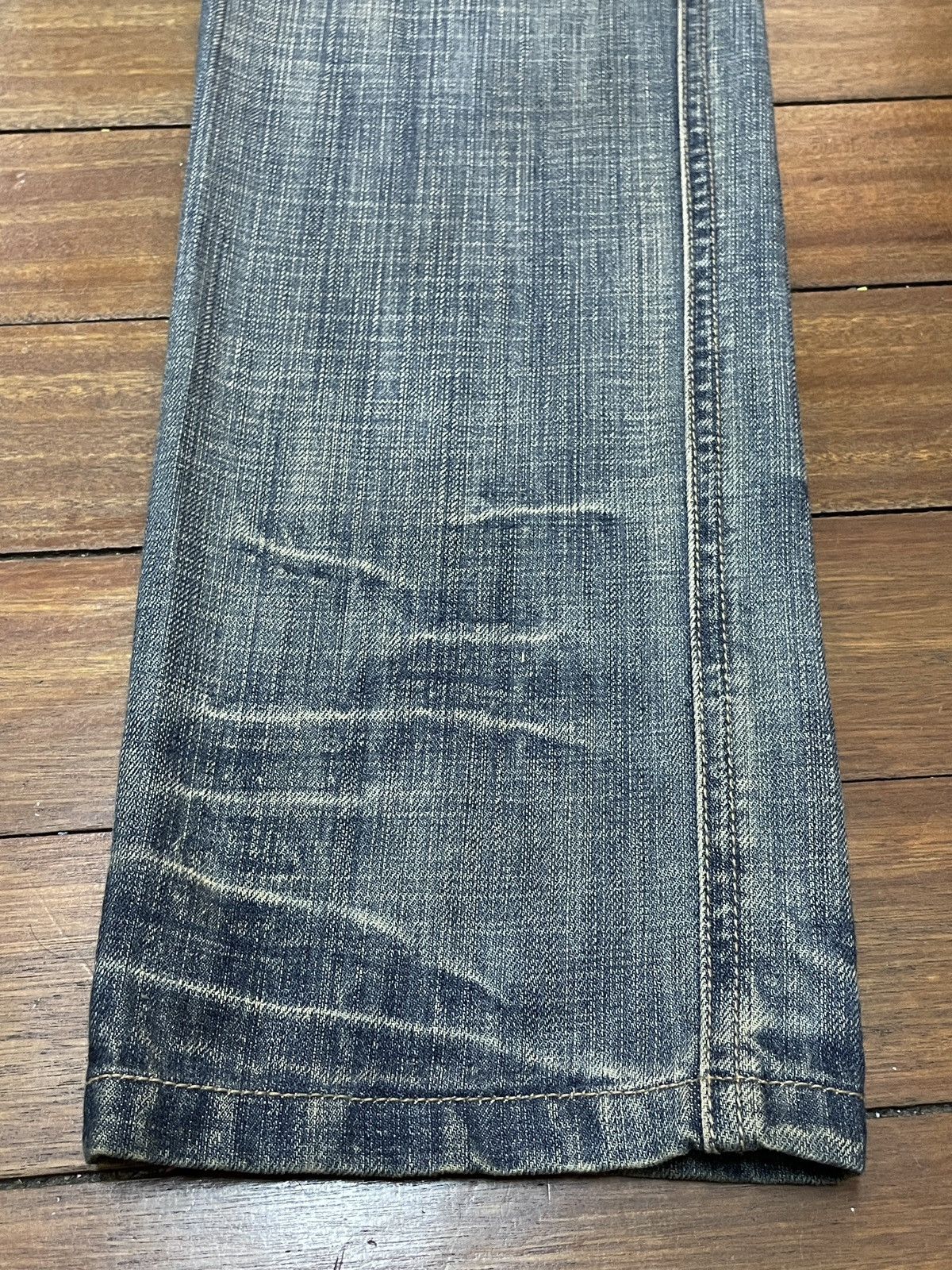 Le Grande Bleu (L.G.B.) Very Rare Vintage Japanese Brand Lagust Jeans 1990s Size US 33 - 6 Thumbnail