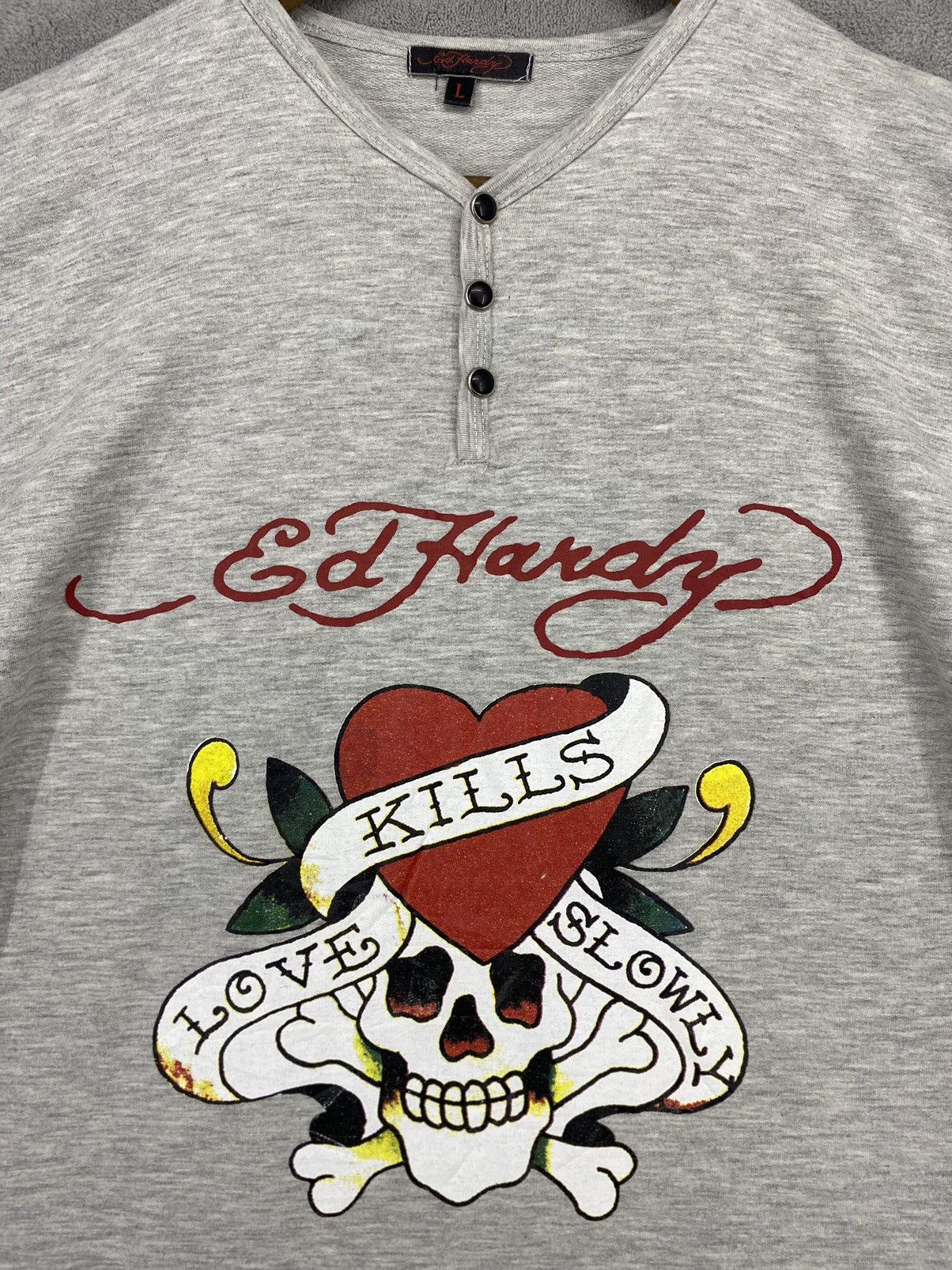 Ed Hardy 🔥Vintage EdHardy Big Logo Men’s Gray Size US L / EU 52-54 / 3 - 4 Thumbnail