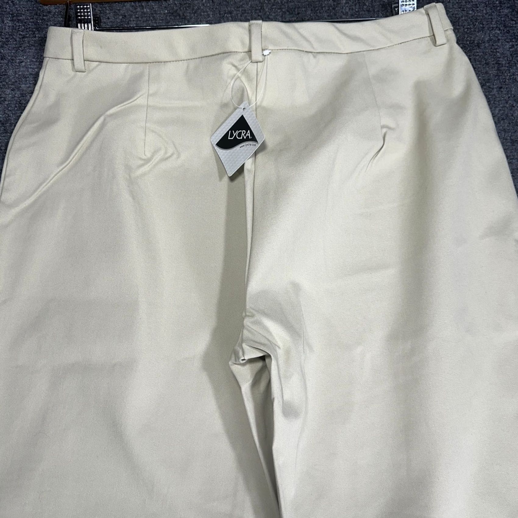 Vintage L.L. Bean Pants Womens 10 Petite Beige Cotton Stretch Chino Straight Pockets NEW Size 30" / US 8 / IT 44 - 6 Thumbnail