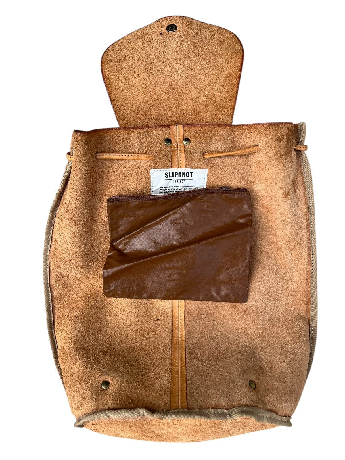 Leather Vintage Slipknot Project Japan Patina Leather Backpack Bag Size ONE SIZE - 23 Thumbnail