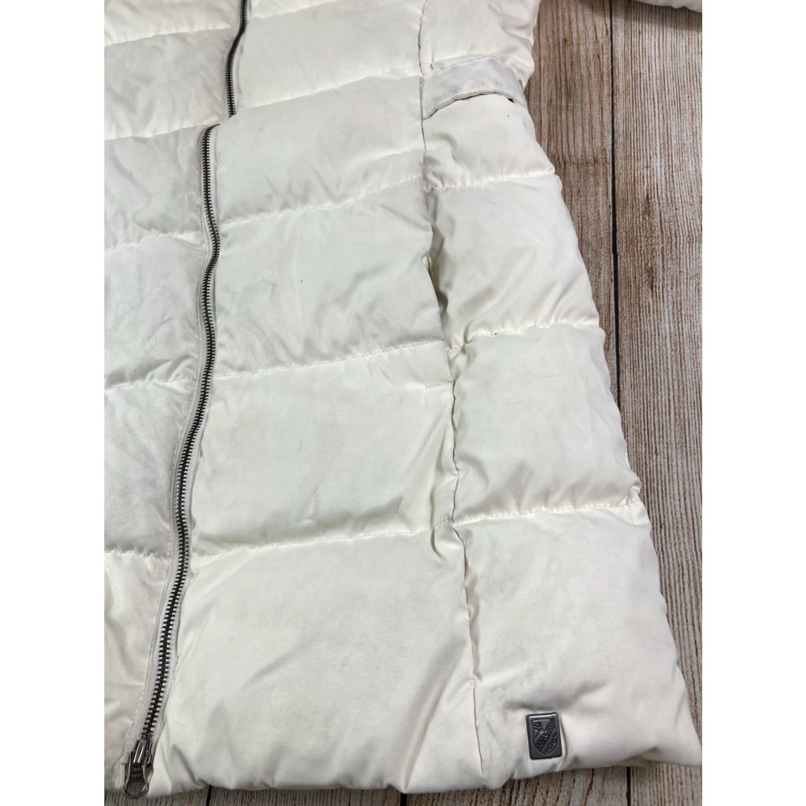 Vintage Columbia XCO Women’s White Down Puffer Jacket Medium Coat Quilted Zip Pocket Regular Size M / US 6-8 / IT 42-44 - 4 Thumbnail