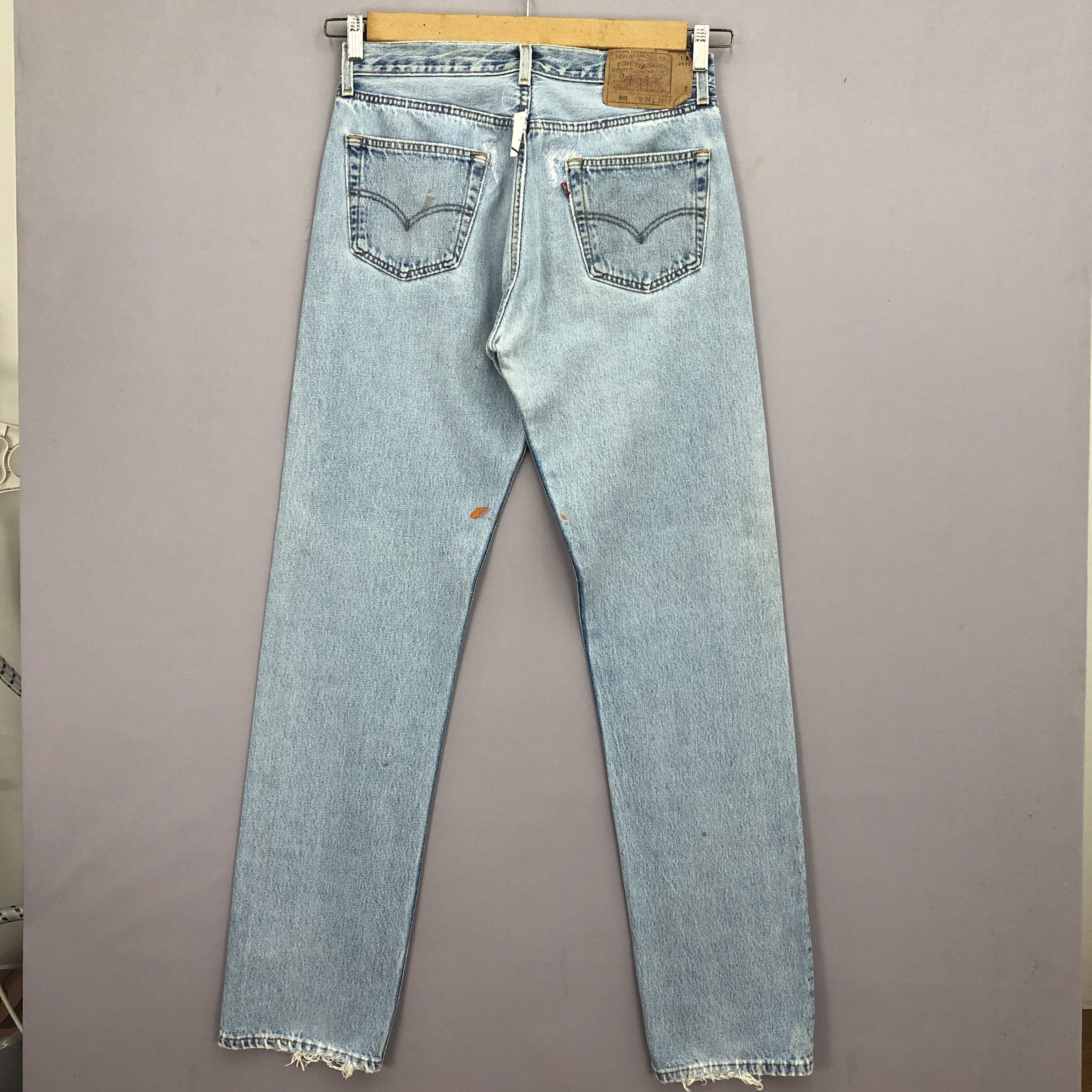 Levi's Vintage Levis 501 Sunfaded Jeans Levi's Ripped Faded Denim Size US 32 / EU 48 - 2 Thumbnail
