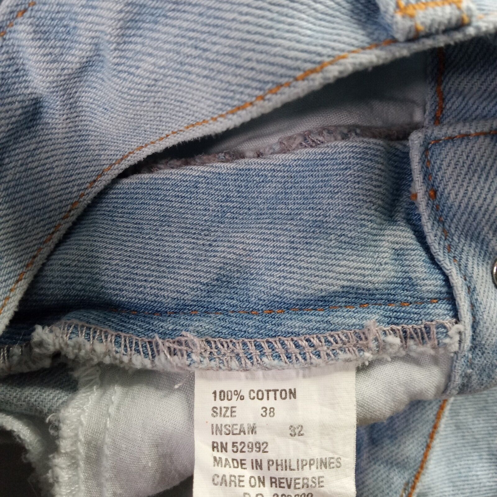 Jordache Jordache Basics Jeans Mens 38x32 Relaxed Fit Light Wash Blue Size US 38 / EU 54 - 5 Thumbnail