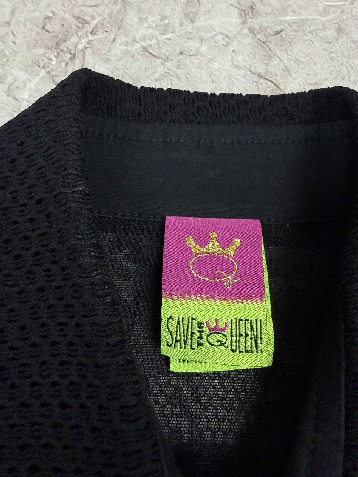 Jean Paul Gaultier Vintage Save The Queen! Mesh & Lace Gothic Ruffle Blouse Size S / US 4 / IT 40 - 6 Thumbnail