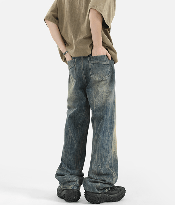 Japanese Brand × Jean American street cleanfit washed distressed flared jeans Size US 32 / EU 48 - 4 Thumbnail