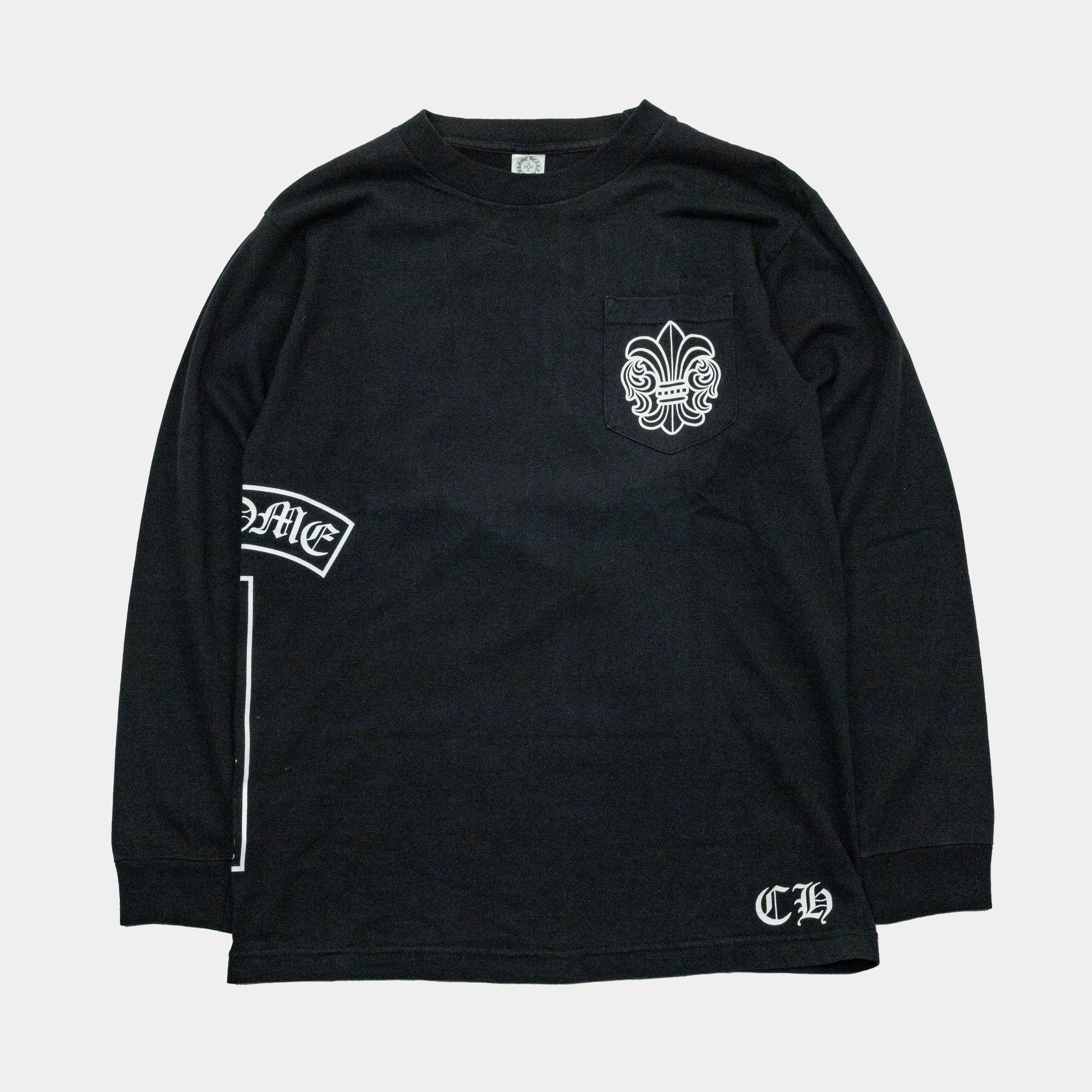 トップス old chrome hearts long tee Chrome Hearts × Vintage Vintage Chrome Hearts Scroll Logo Long