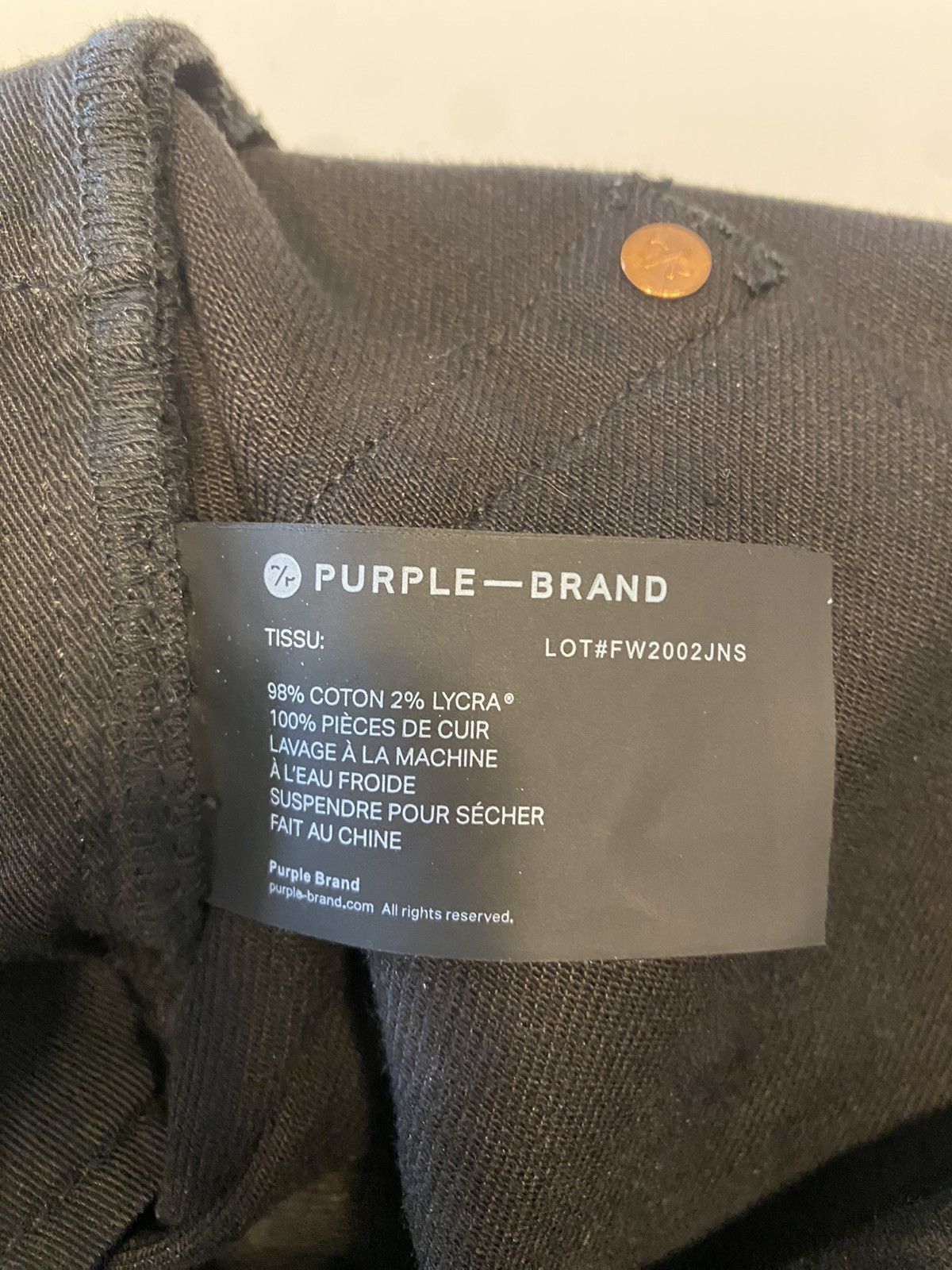 Purple Brand “Tar coated” cargo pants P001 Size US 31 - 4 Thumbnail