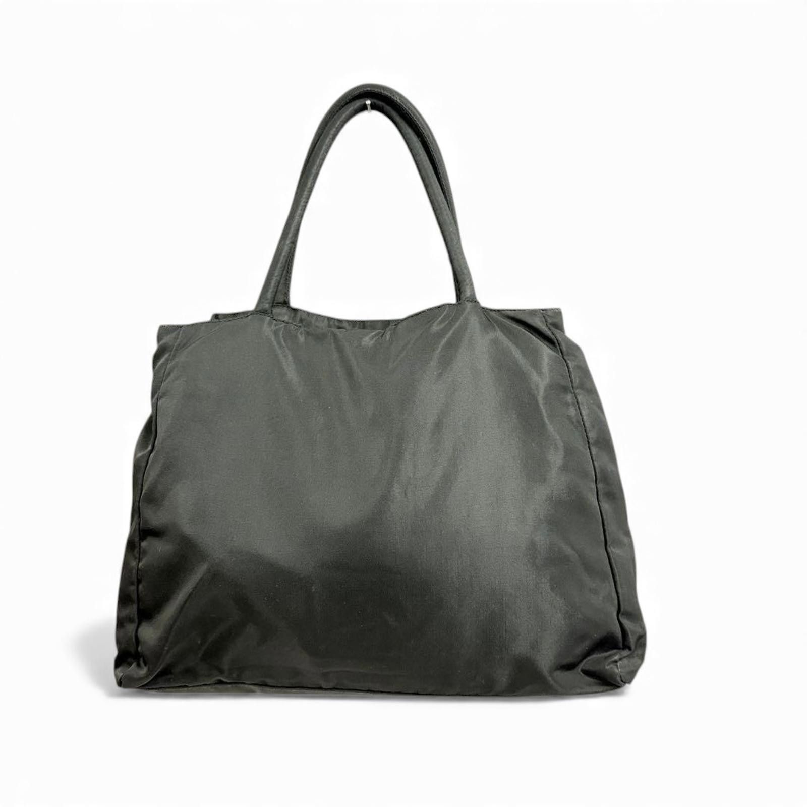 Prada Prada - Black Nylon Handbag with Logo Plaque Size ONE SIZE - 4 Thumbnail