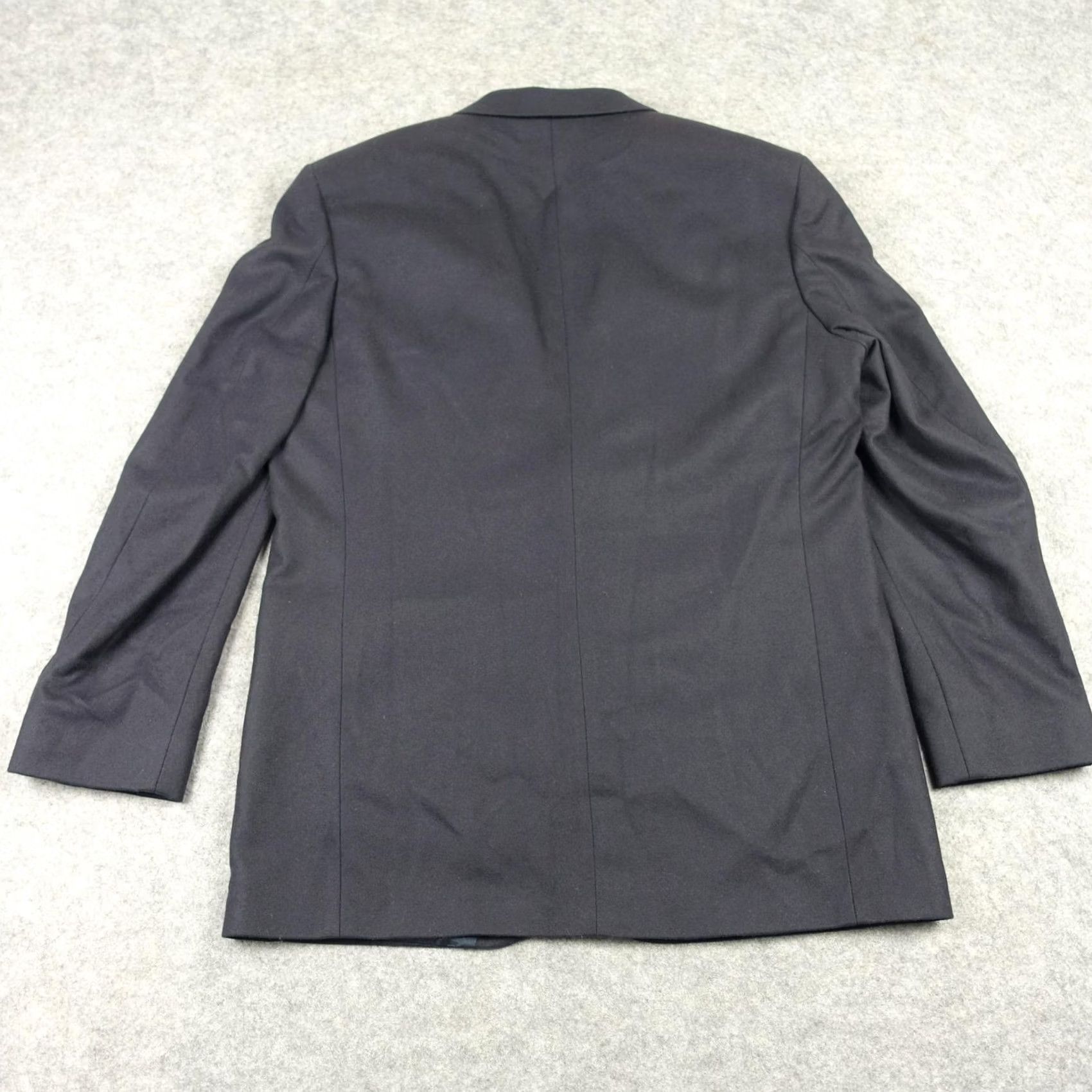 Oscar De La Renta VINTAGE Oscar de la Renta Blazer Mens 44 Blue Wool Cashmere Suit Jacket Sport Coat VTG Size 44R - 7 Thumbnail