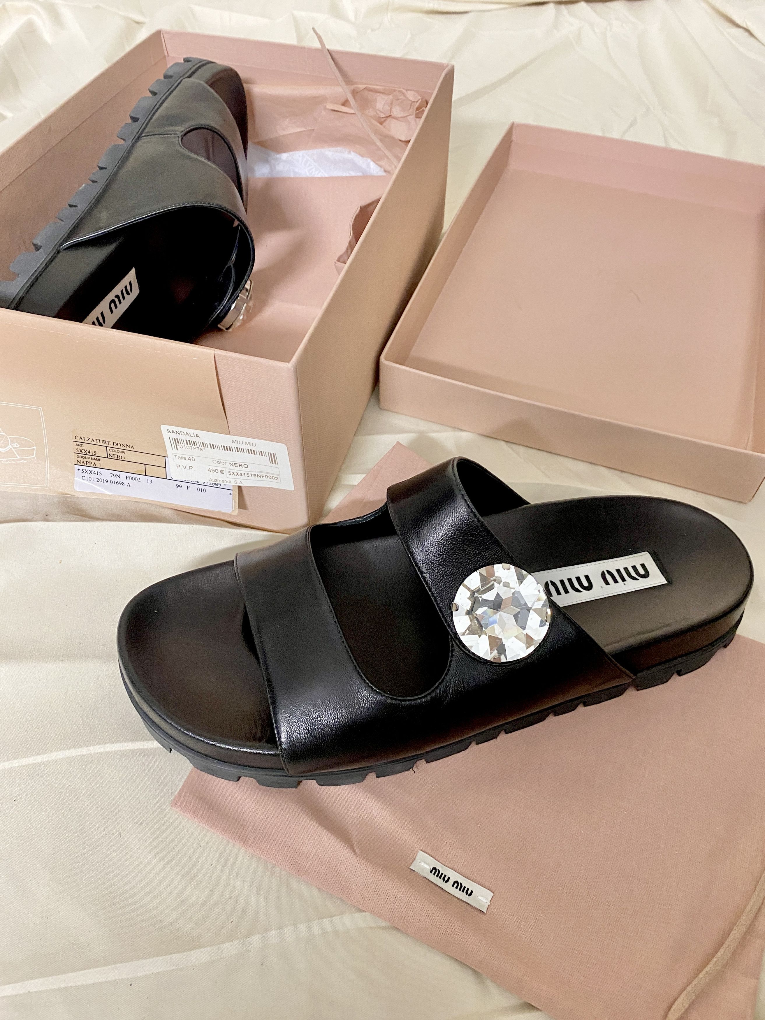 Miu Miu Miu Miu Crystal Sandals Size US 10 / IT 40 - 7 Thumbnail