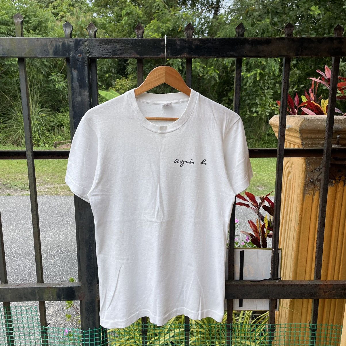 agnes b. 🔥Vintage 90s Agnes B. OG Signature Designer Tee Size US M / EU 48-50 / 2 - 1 Thumbnail