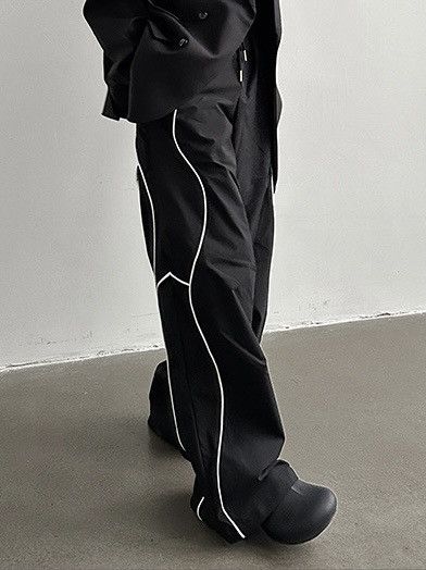 Japanese Brand × Vintage Y2K 2000s retro side swirl line baggy pants Size US 32 / EU 48 - 5 Thumbnail