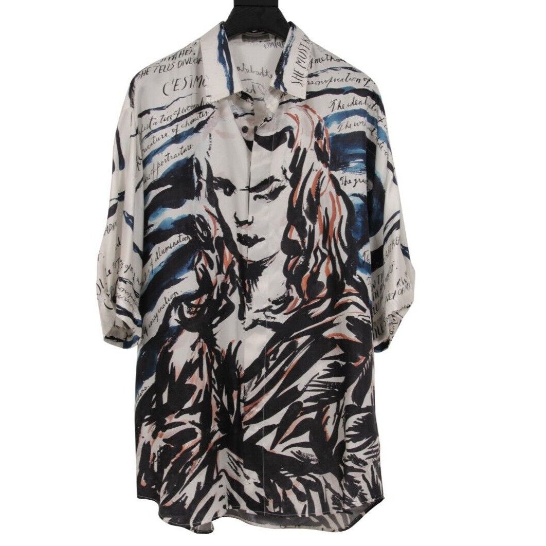 Dior Raymond Pettibon Mona Lisa Bowling Shirt IT 41 Size US M / EU 48-50 / 2 - 1 Thumbnail