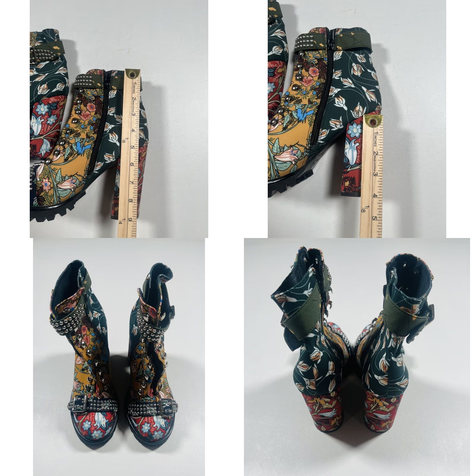 Jeffrey Campbell Jeffrey Campbell Lilith Block Chunky floral ankle heel boots Women's Size 9.5m Size US 10 / IT 40 - 8 Thumbnail